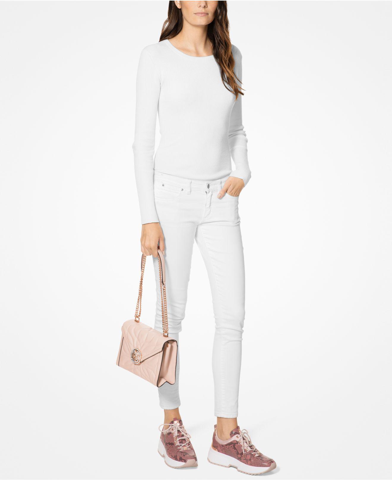 michael kors whitney petal quilted leather shoulder bag