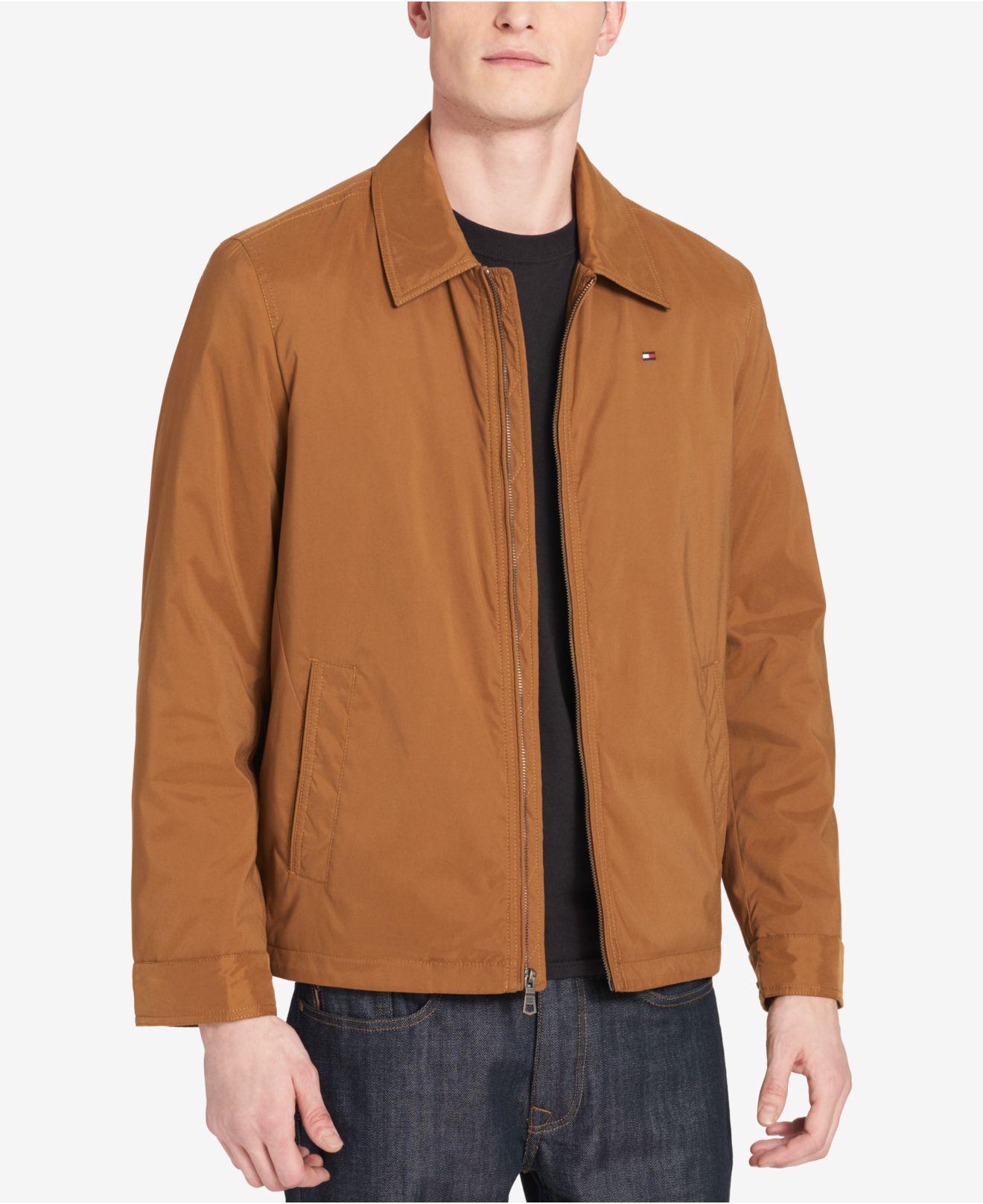 Tommy Hilfiger Classic Frontzip Microtwill Jacket in Brown for Men Save 61 Lyst
