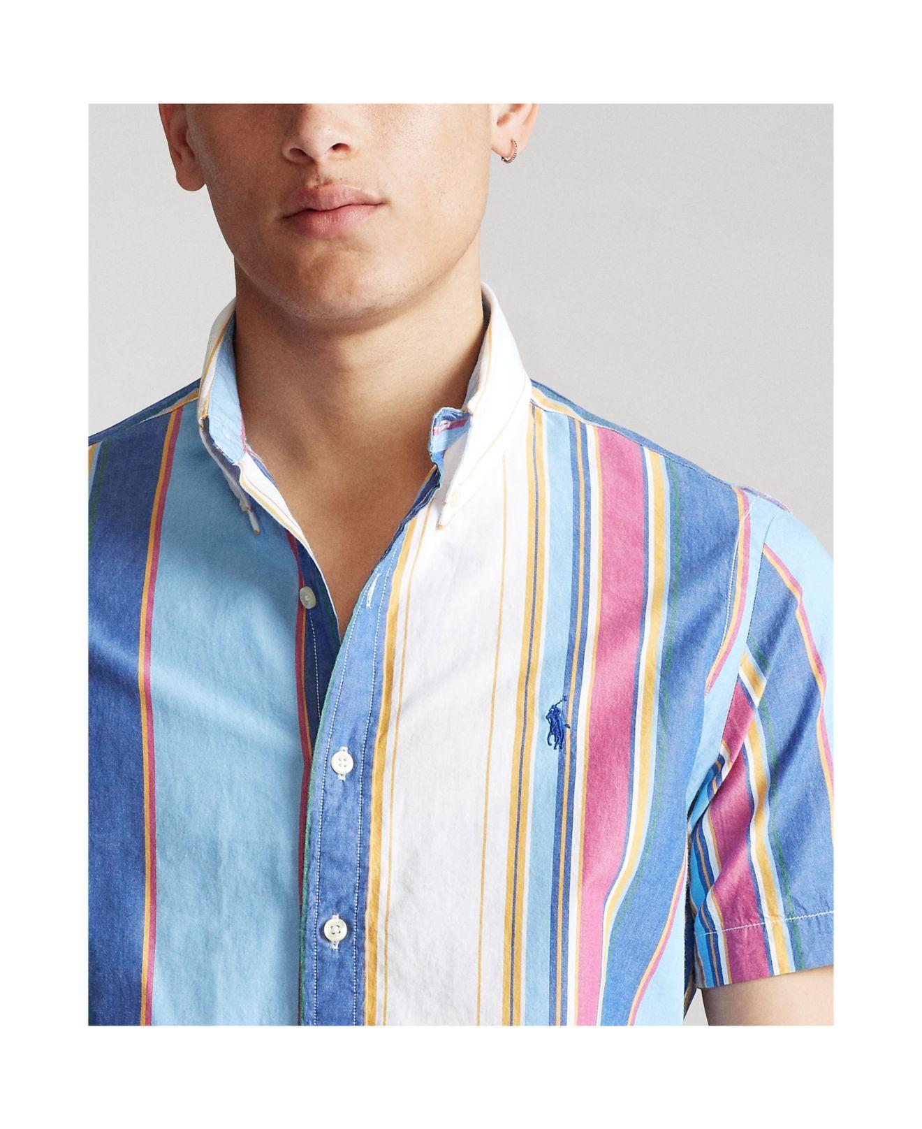 ralph lauren striped poplin shirt