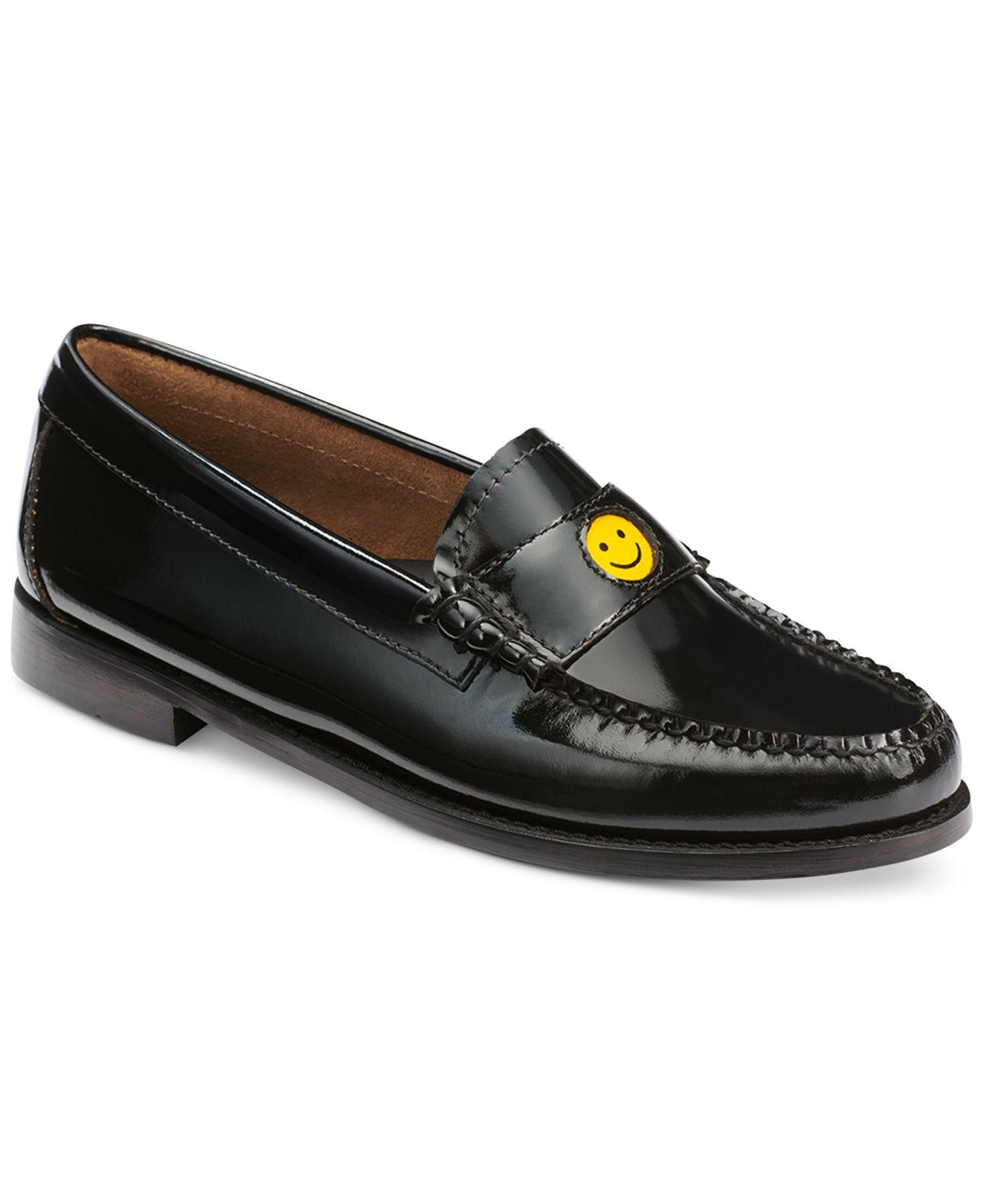 G.H. Bass & Co. Whitney Smiley Emoji Weejuns Loafer Flats in Black Lyst