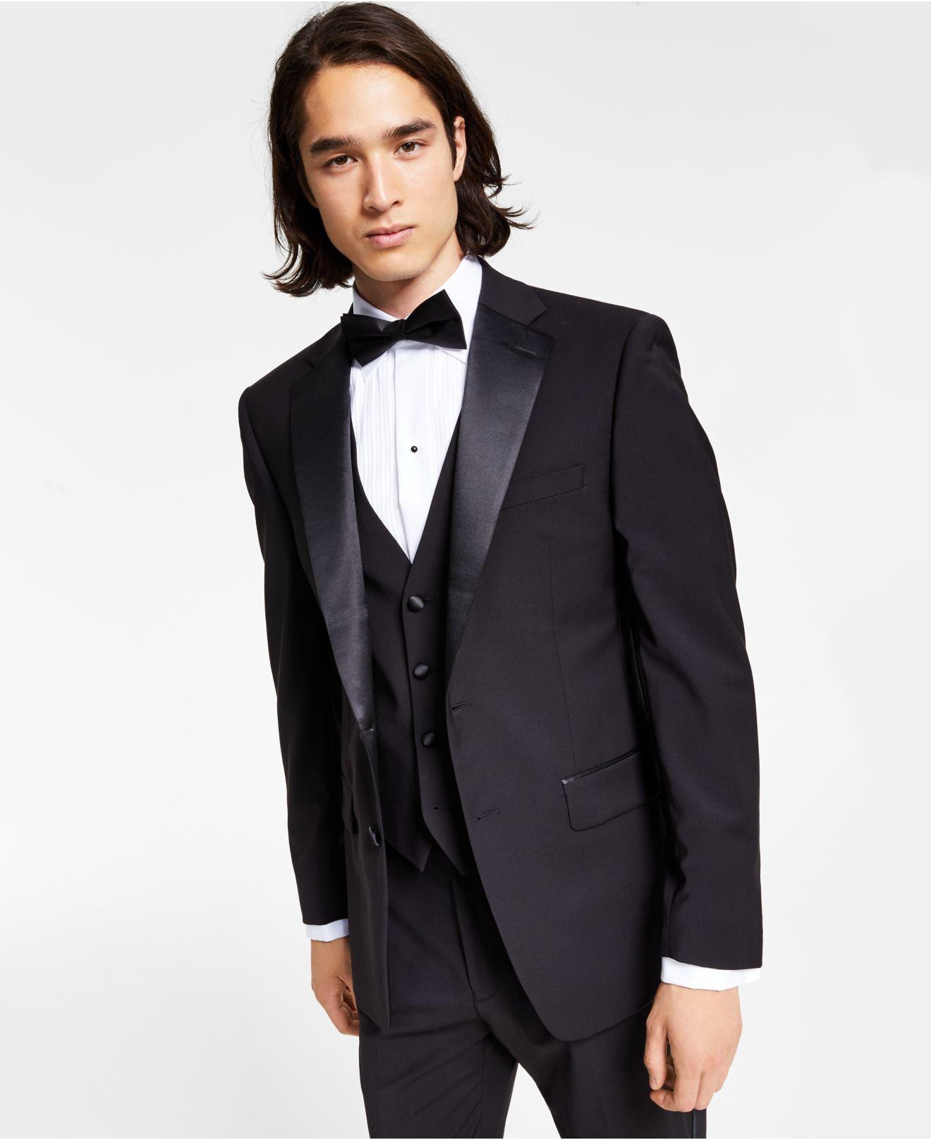 Calvin Klein X-fit Slim-fit Infinite Stretch Black Tuxedo Jacket for Men |  Lyst