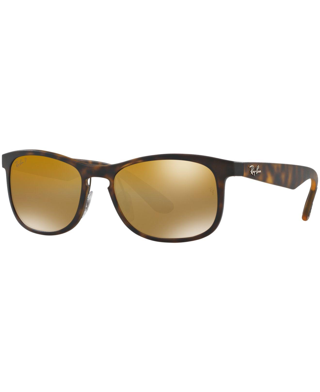 RayBan Unisex Rb4263 55mm Polarized Sunglasses in Tortoise (Brown