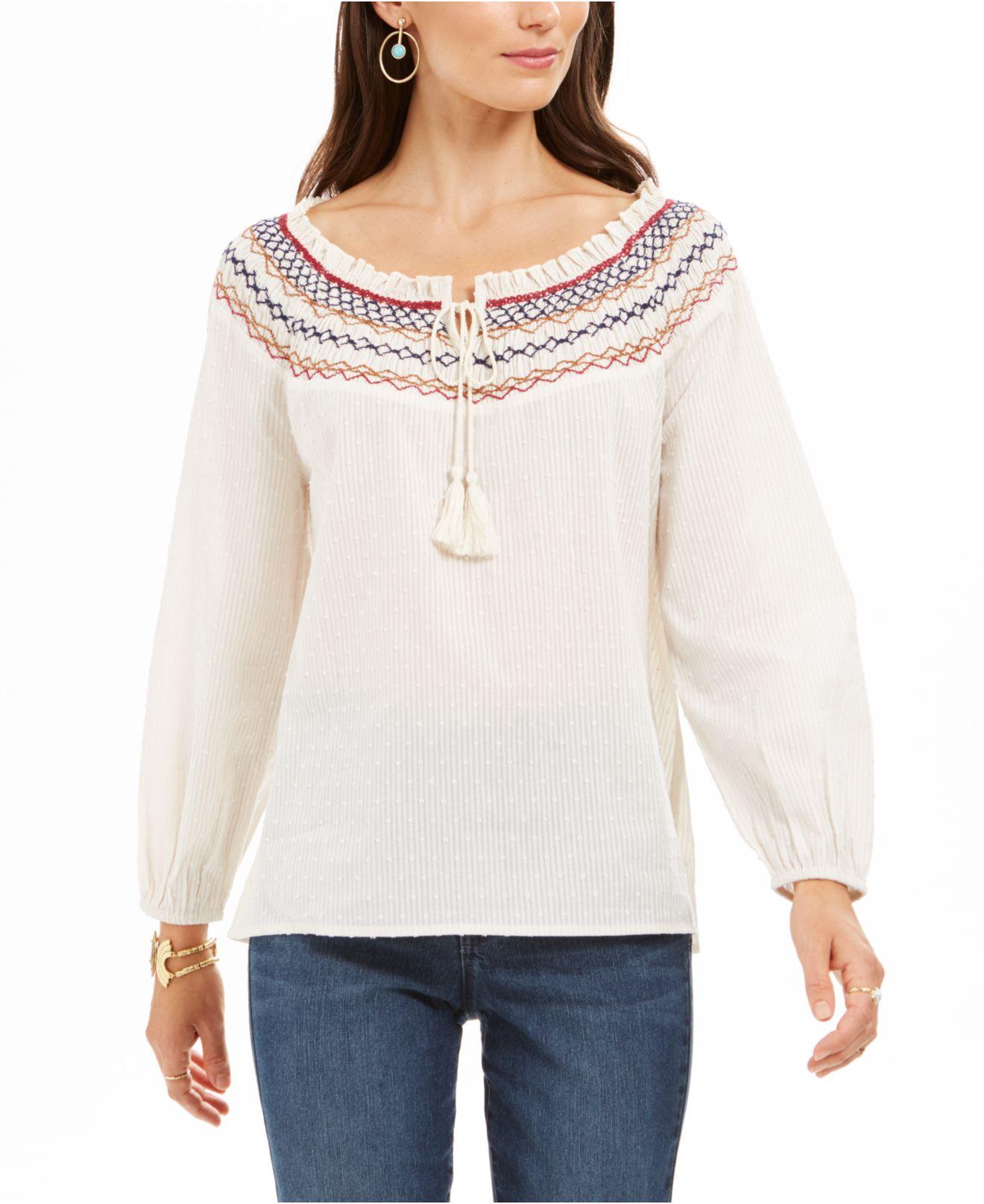 macys peasant tops