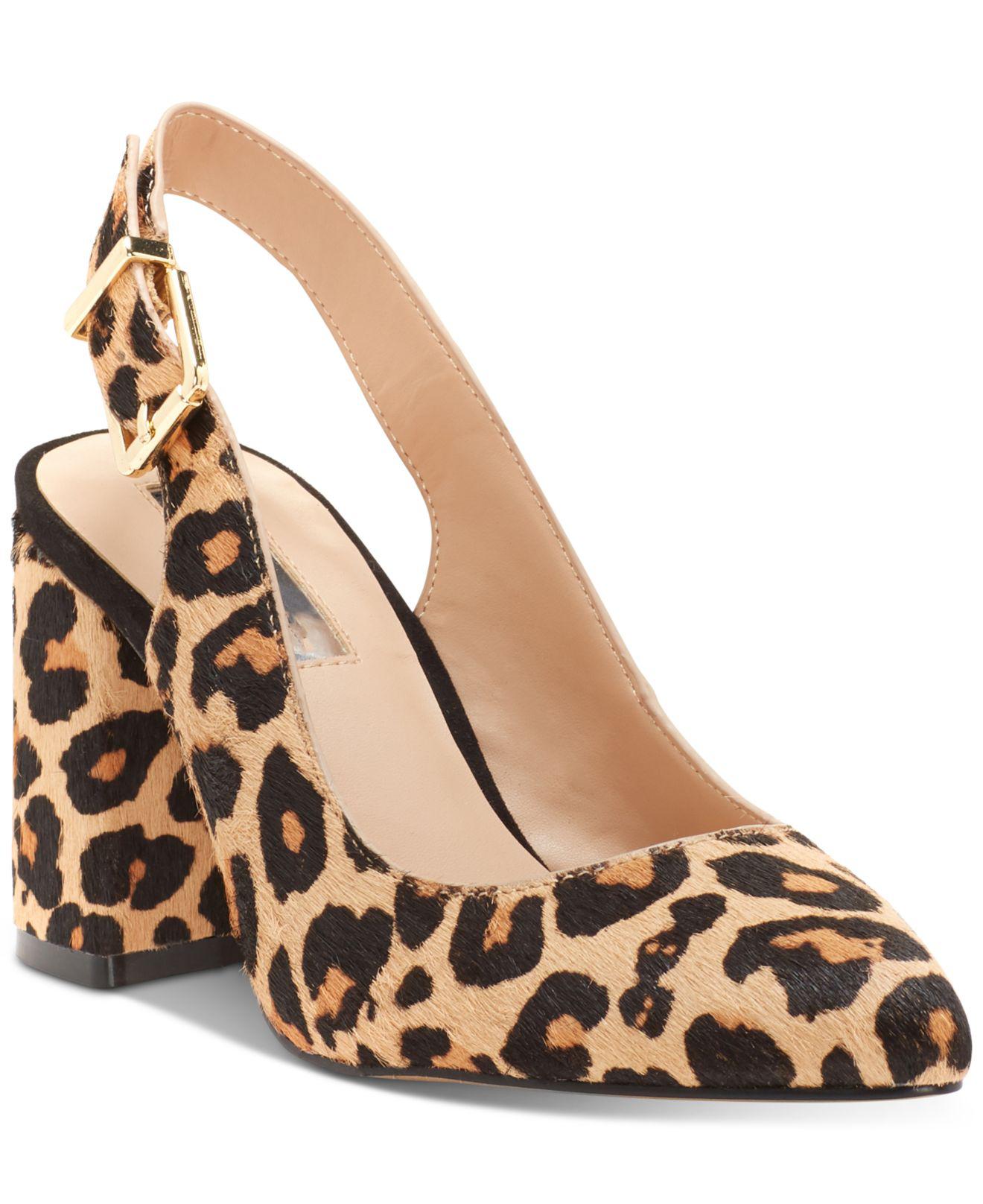sling back block heel pumps
