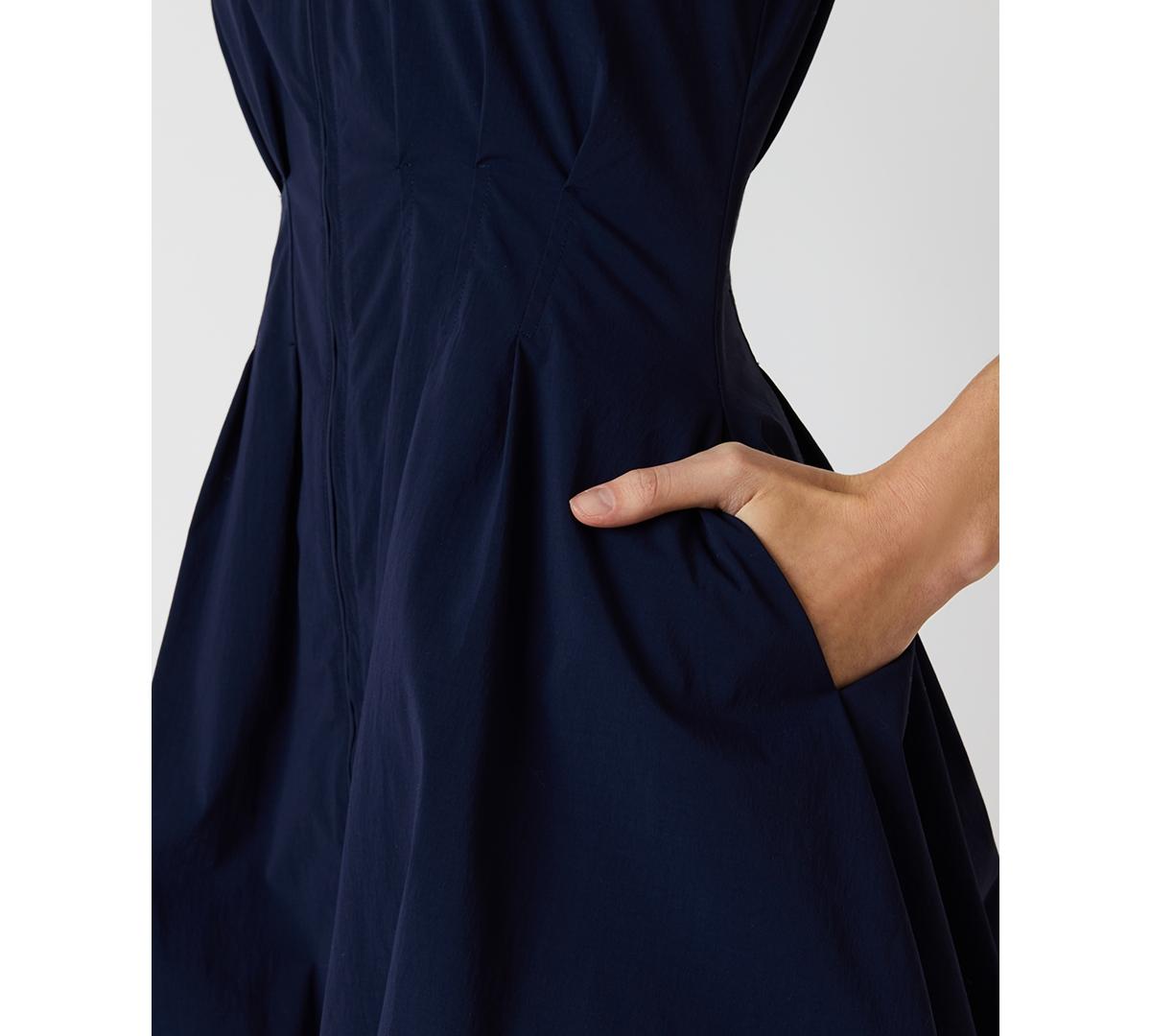 steve madden dyanne poplin pleated mini dress STEVE MADDEN Dyanne Poplin Pleated Mini Dress