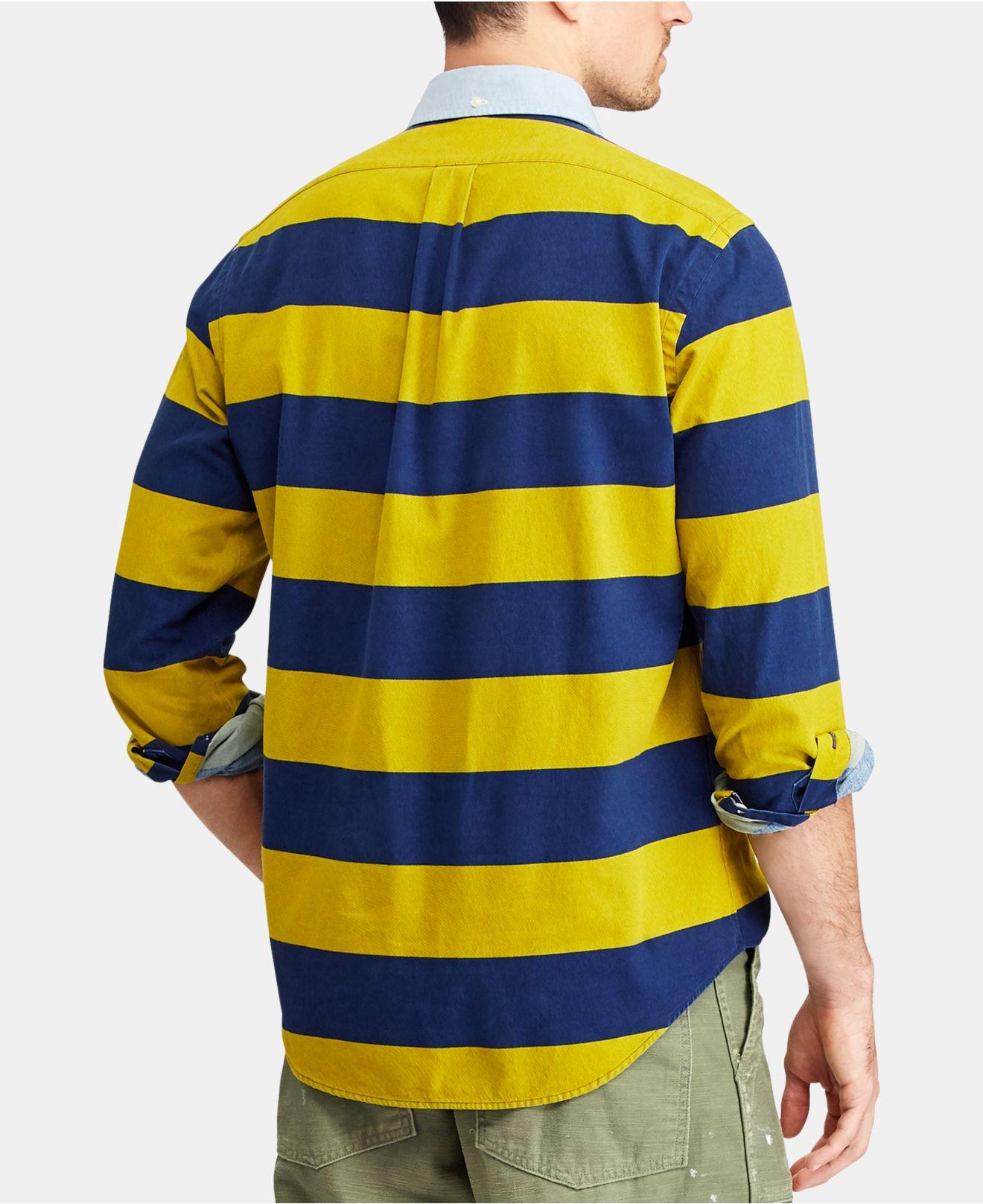 Polo Ralph Lauren Cotton Yale Tiger Patch Long-sleeve Woven Shirt 