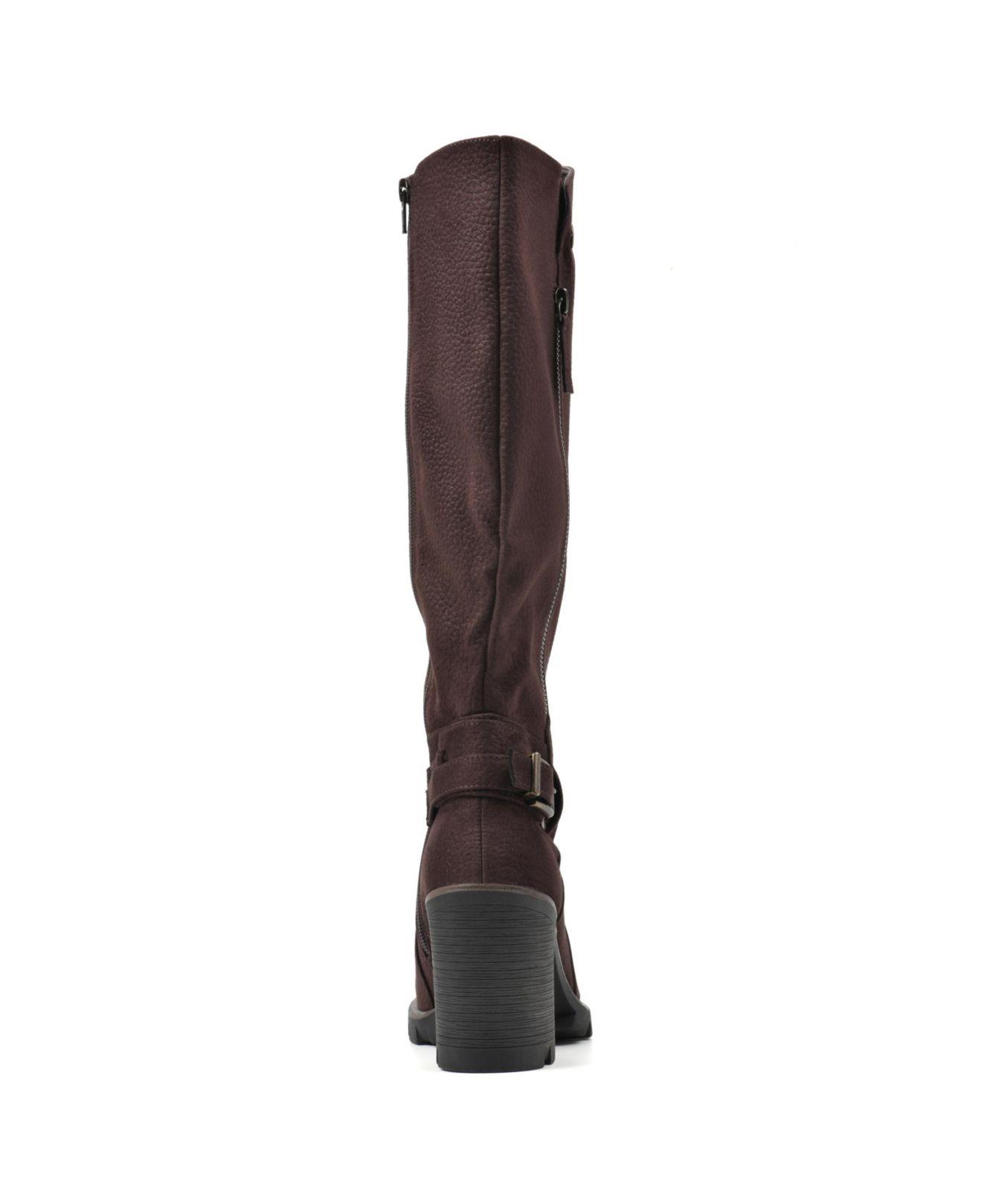 White Mountain Berlin Tall Shaft Boots in Brown | Lyst