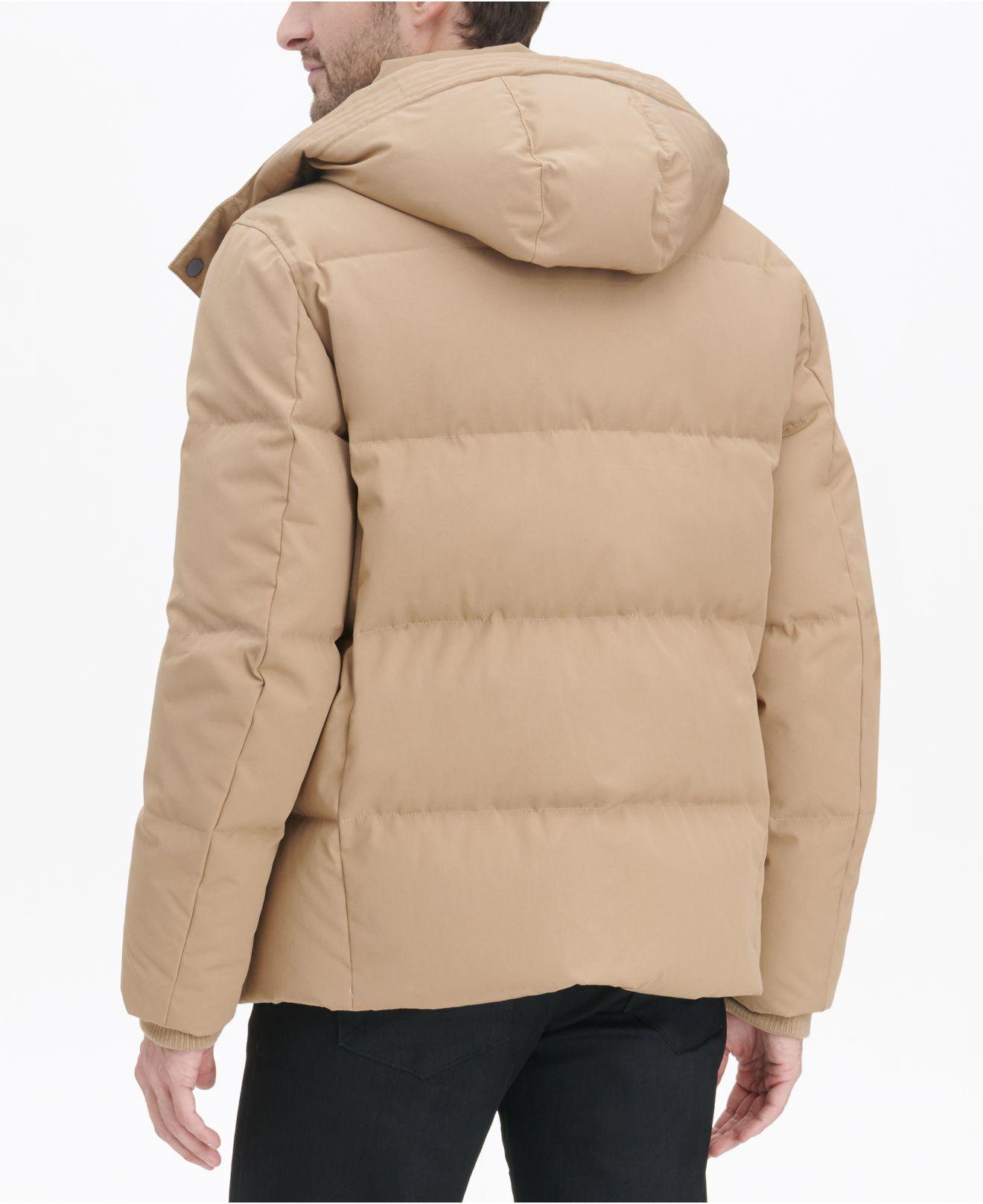 Cole Haan Kenny Puffer Parka Jacket in Natural for Men - Lyst
