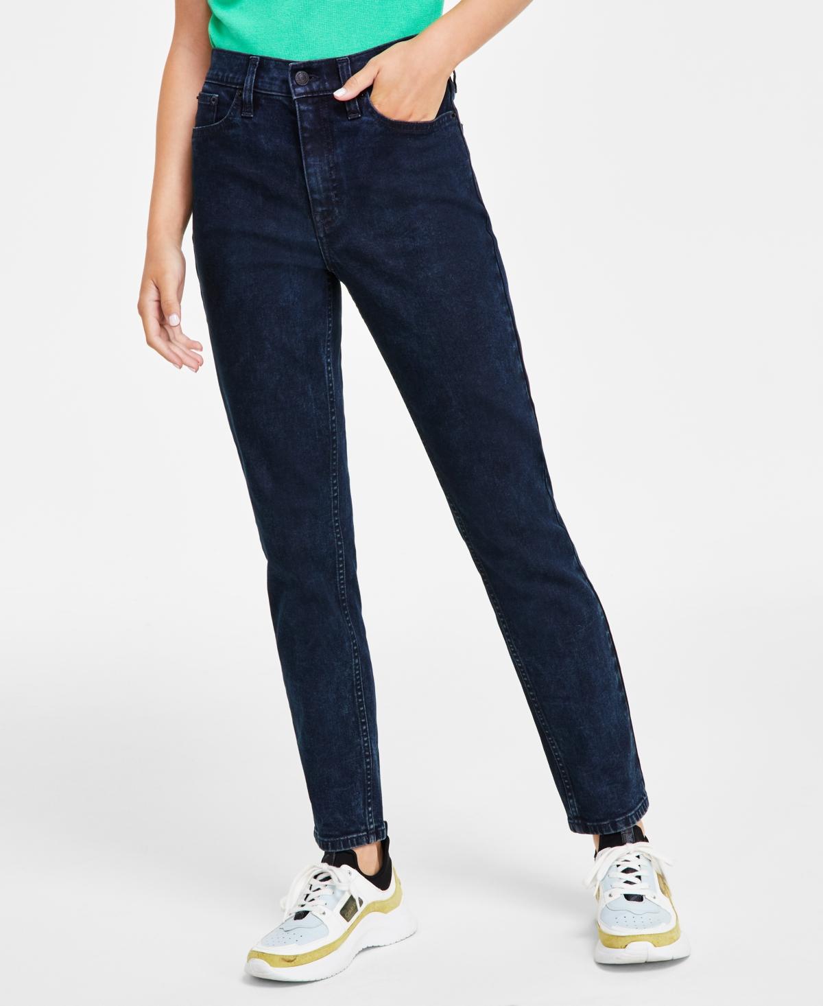 Calvin Klein High-rise Stretch Slim-leg Jeans in Blue | Lyst