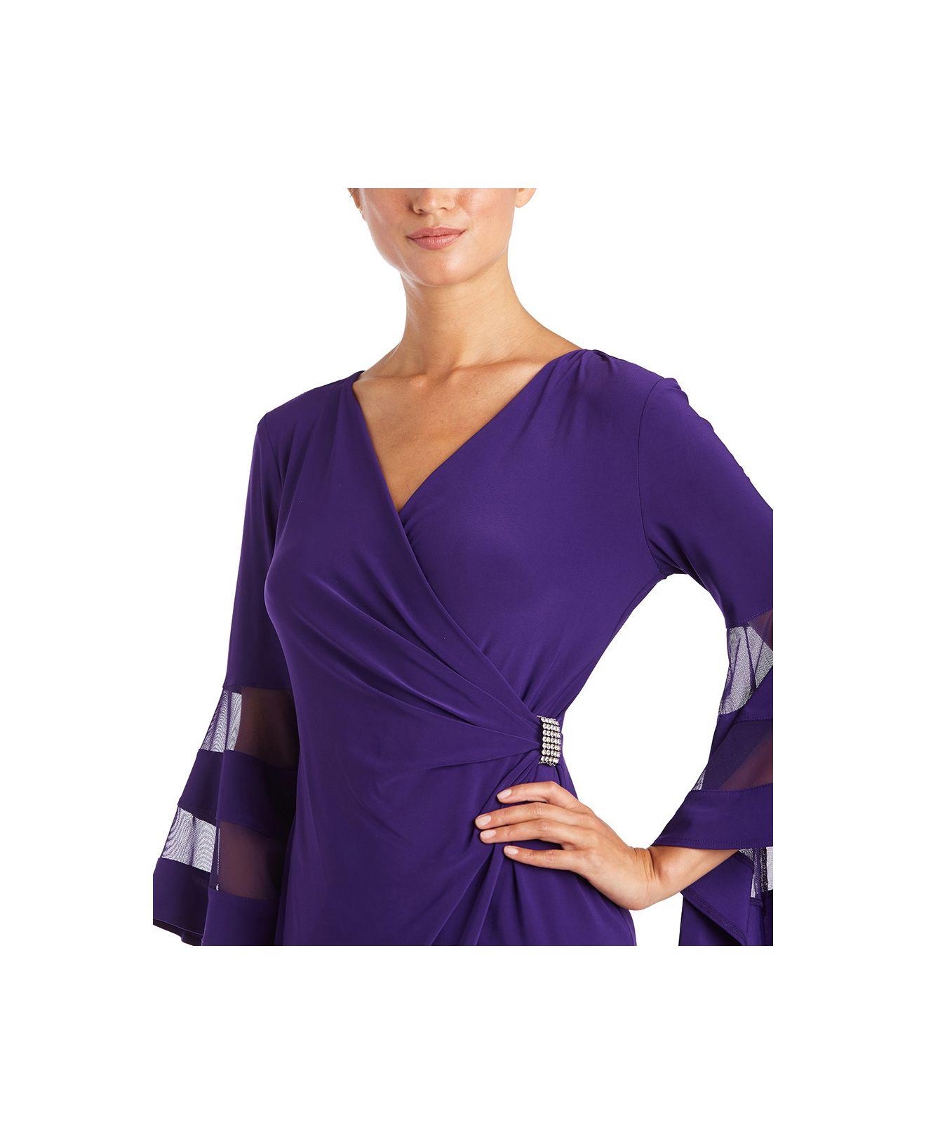 Petite Illusion Bell-sleeve Dress 