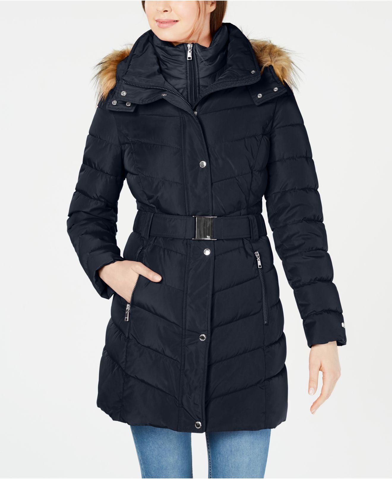 navy blue tommy hilfiger puffer coat