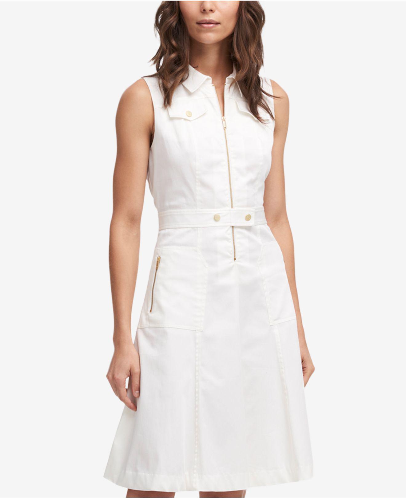 dkny white dress