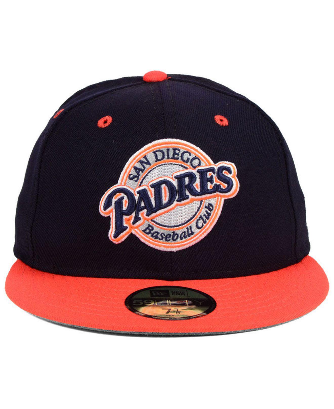 KTZ San Diego Padres Retro Stock 59fifty Fitted Cap in Blue for Men