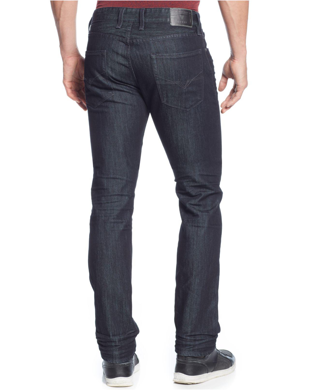 Guess Denim Slim-straight Smokescreen-wash Jeans in Blue for Men - Lyst