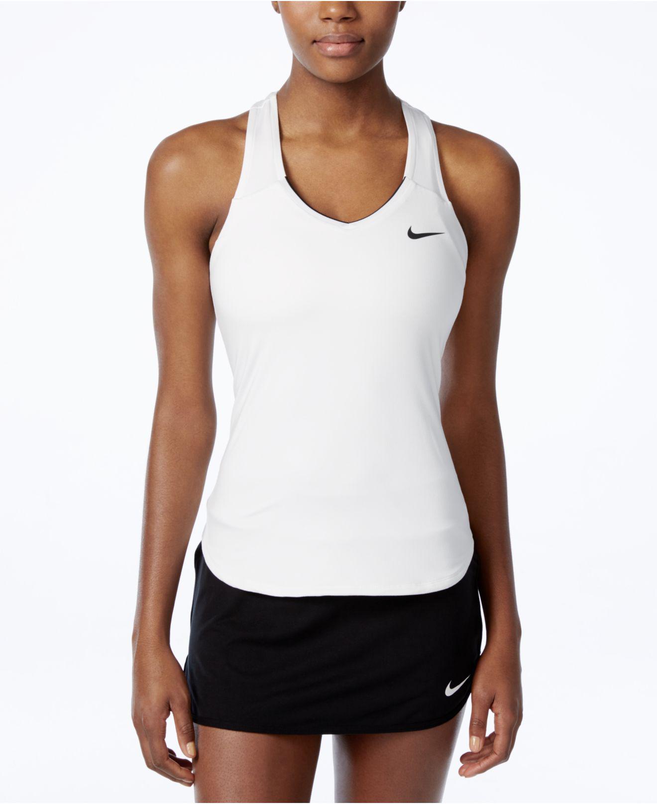 white nike dri fit tank top