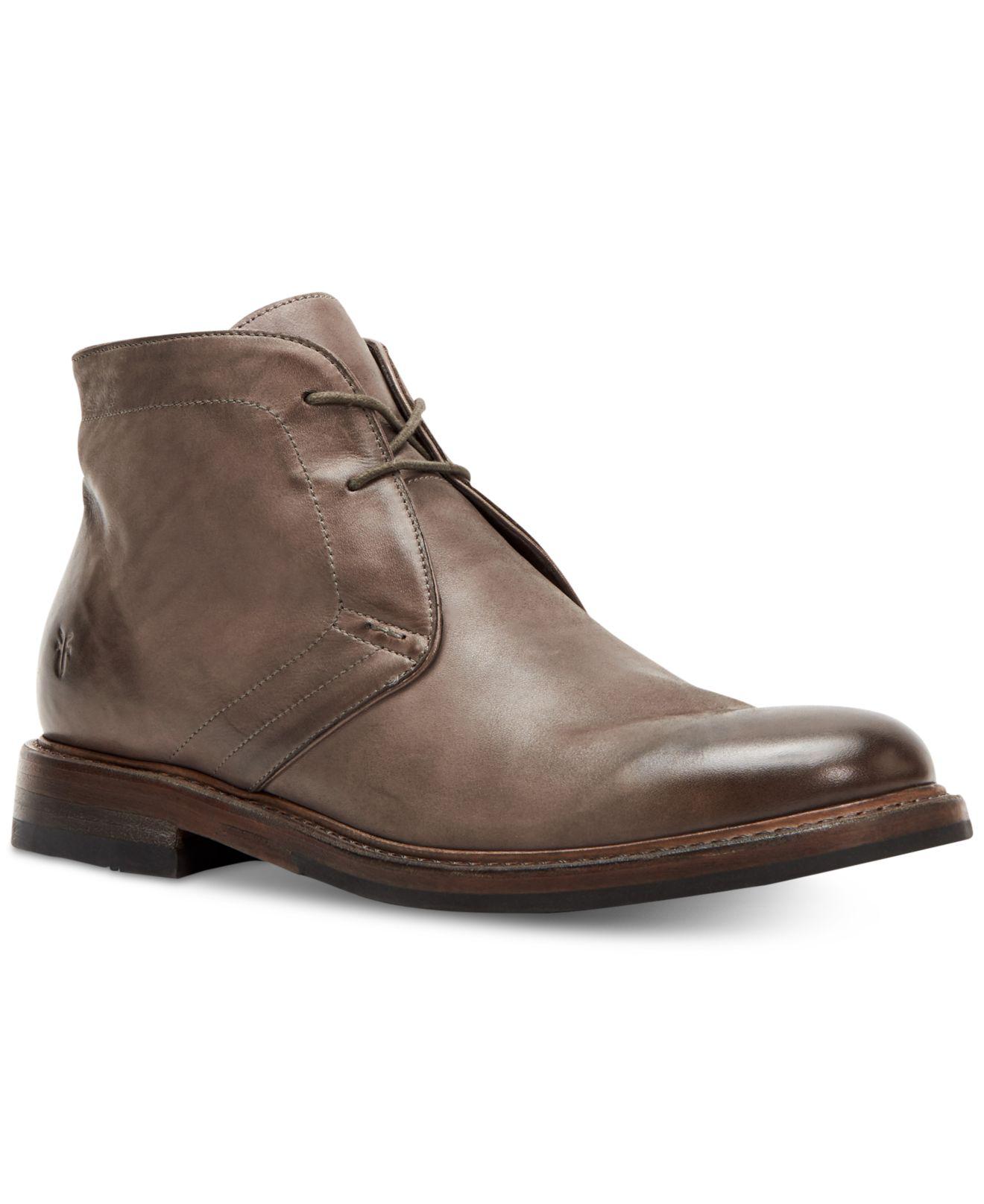 Frye Murray Leather Chukka Boots in Grey (Gray) for Men Lyst