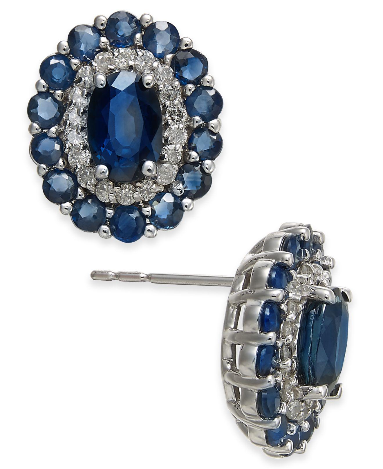 macy's black sapphire earrings
