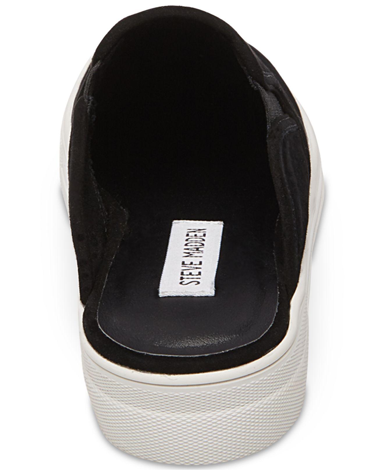 Steve Madden Suede Women's Glenda Athletic Mules in Black Suede (Black