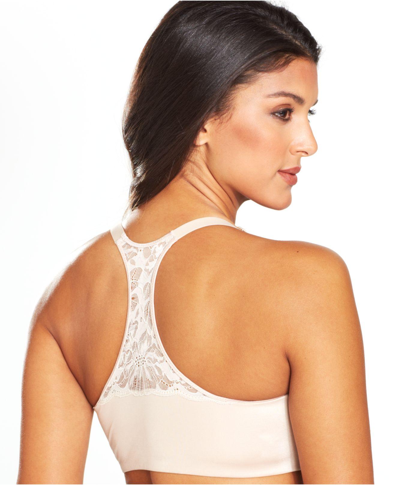 Lilyette By Bali Elegant Lift & Smooth Front Close T-back Bra 830 in  Natural