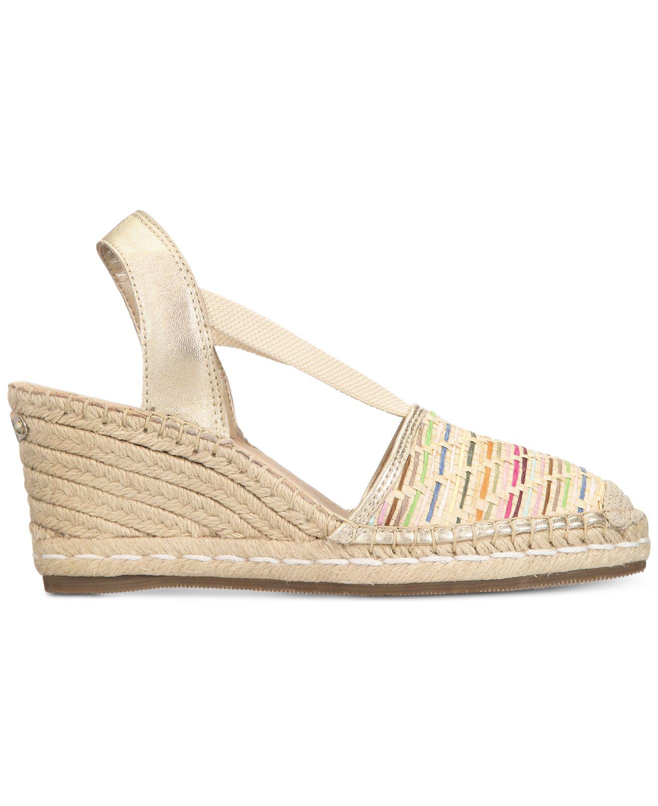 Saint laurent Leopard-print Suede Espadrille Wedge Sandals | Lyst