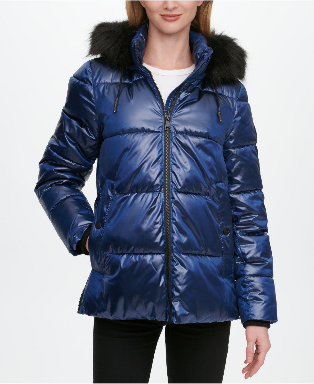 dkny blue coat