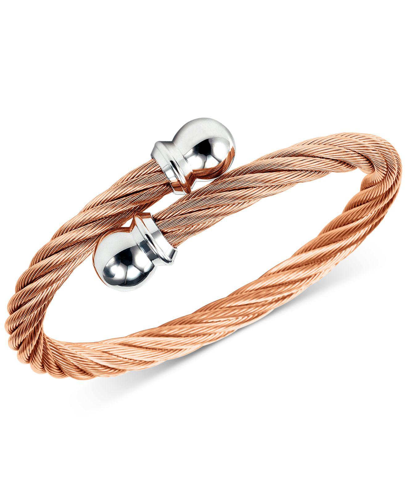 Charriol Unisex Celtic Twisted Cable Bracelet In Rose Goldplated Stainless Steel in Metallic Lyst