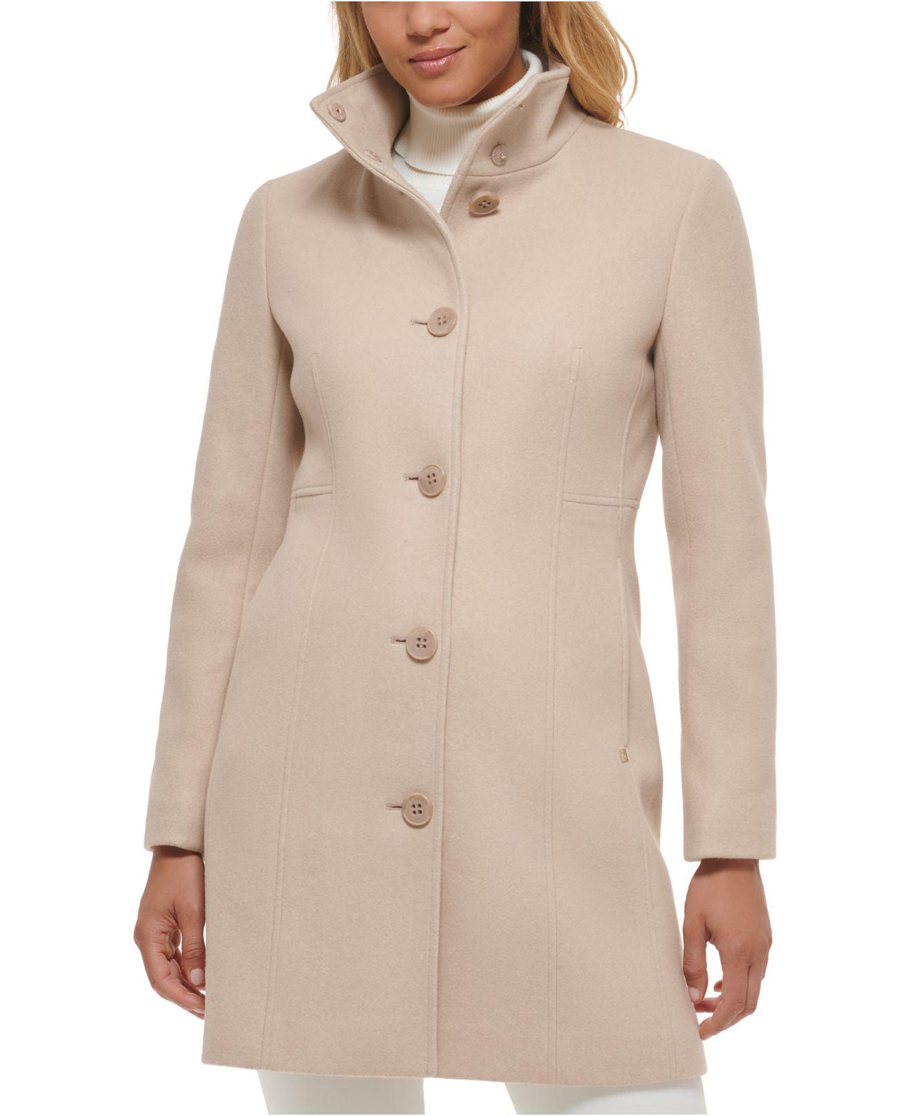 Calvin Klein Walker Coat, Created For Macy's in Natural Lyst