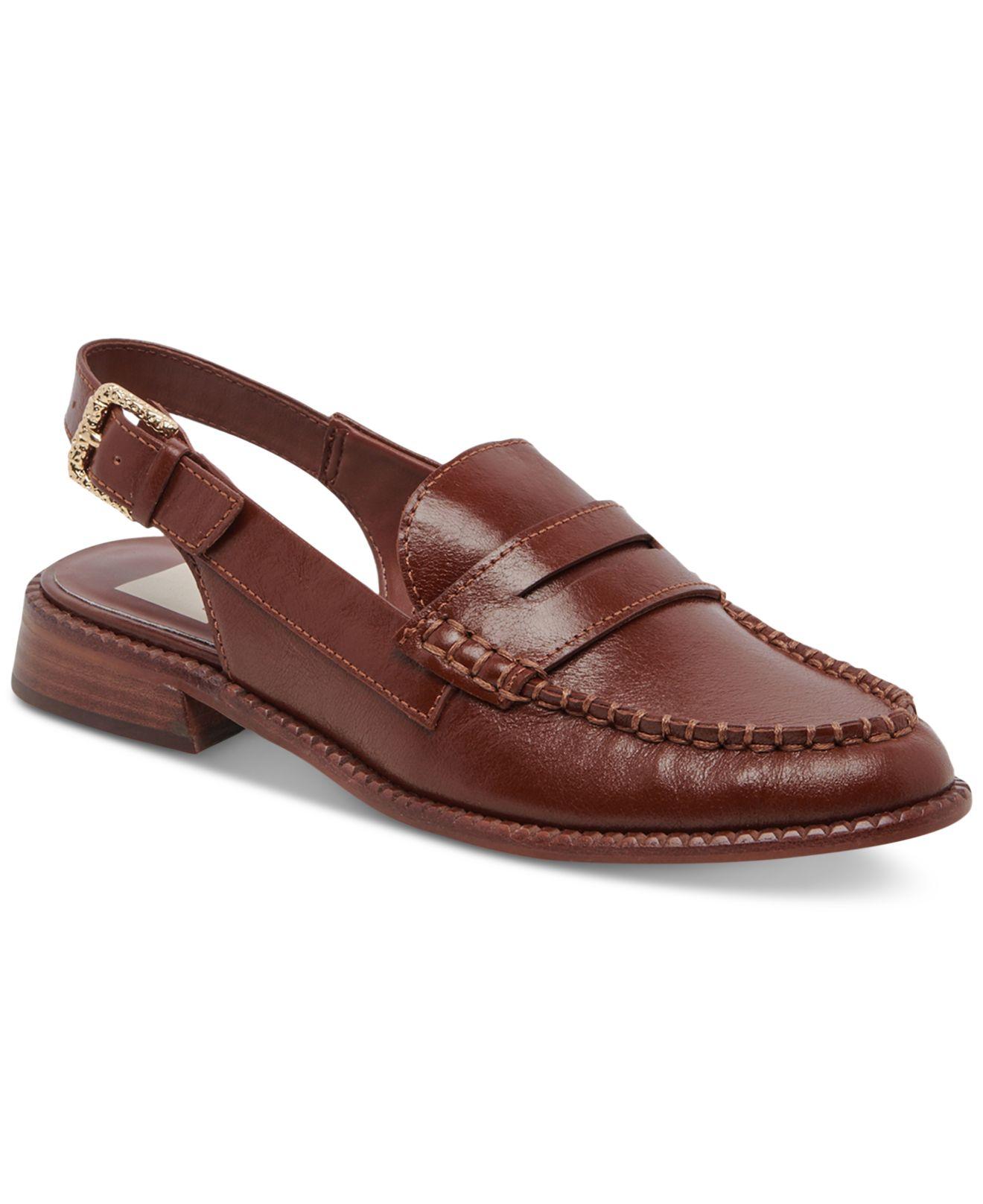 Dolce Vita Hardi Tailored Slingback Loafers in Brown | Lyst