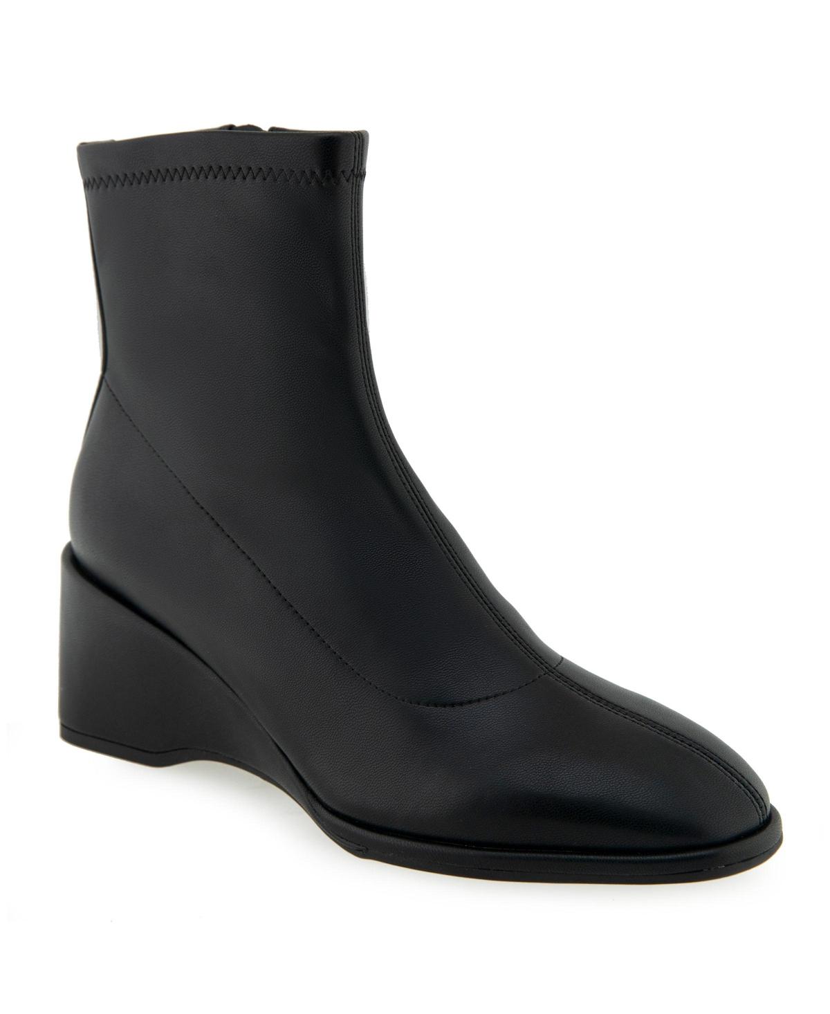 Aerosoles Anouk Wedge Bootie in Black Lyst