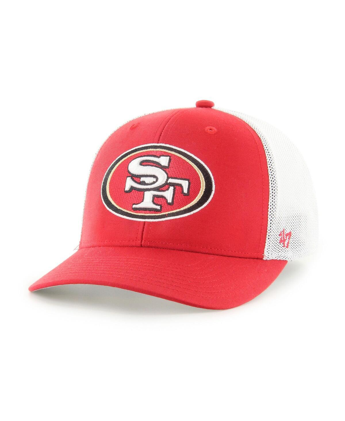 47 Scarlet And White San Francisco 49ers Trophy Trucker Flex Hat