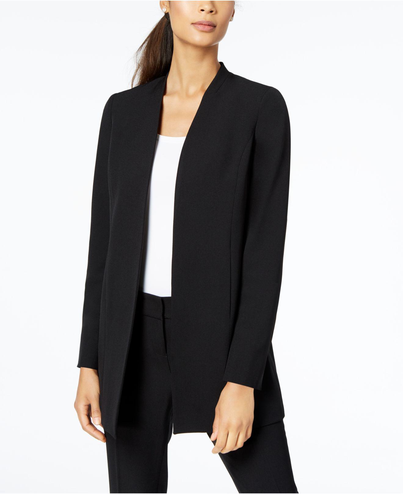Kasper Synthetic Openfront Topper Jacket in Black Lyst