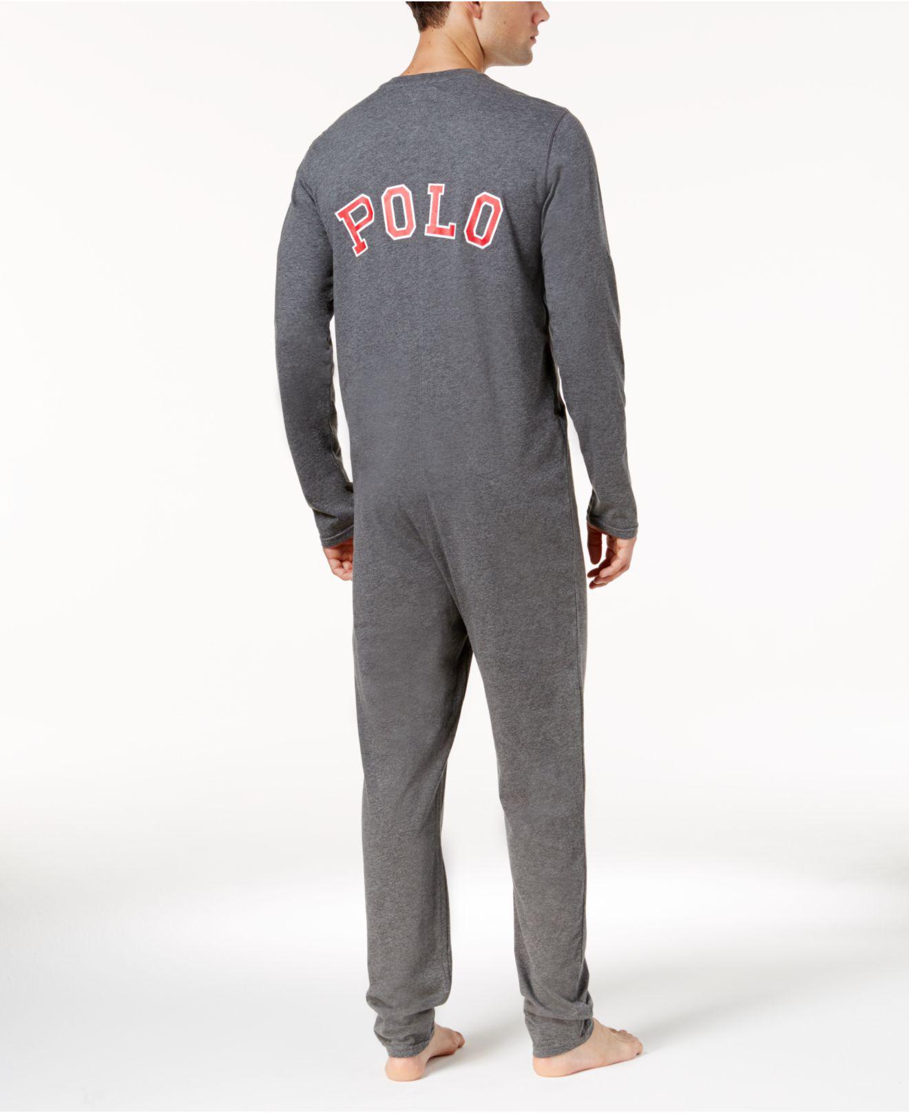 polo ralph lauren men's cotton jumpsuit pajamas