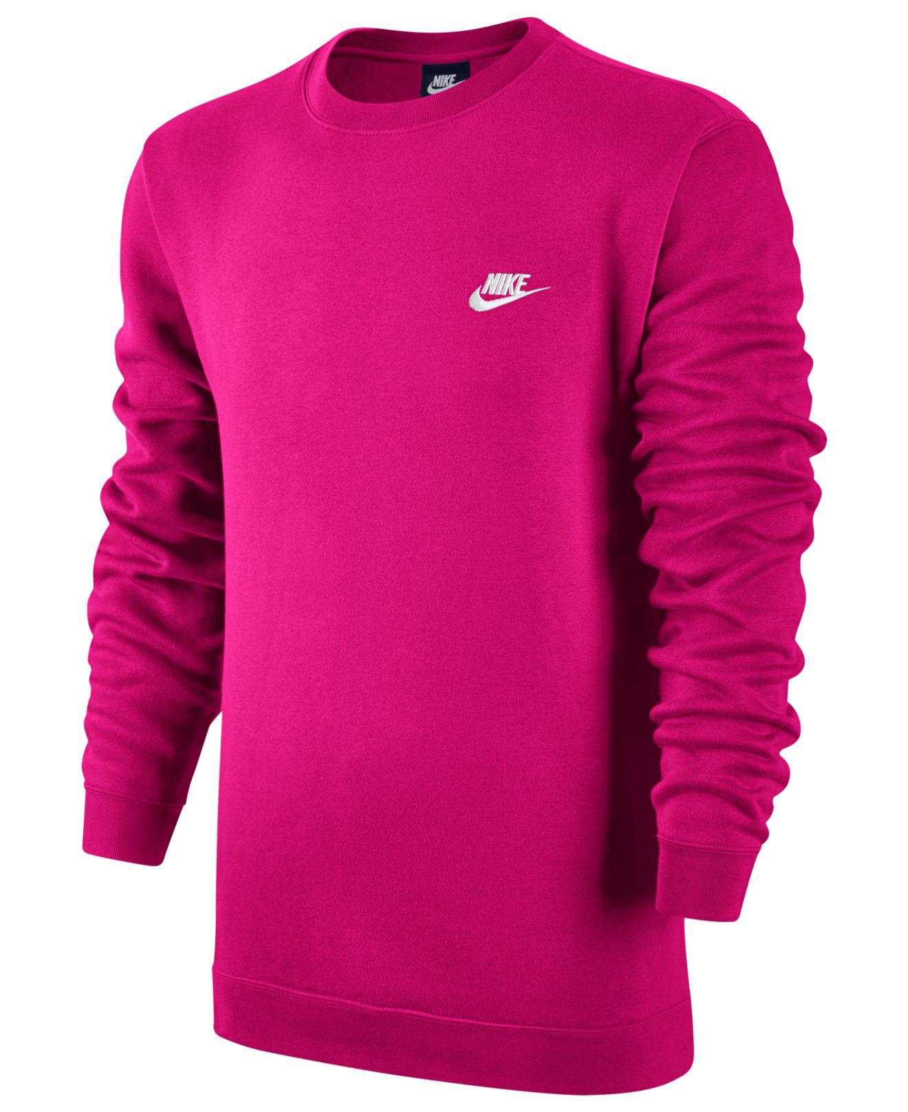 nike club sweatshirt pink