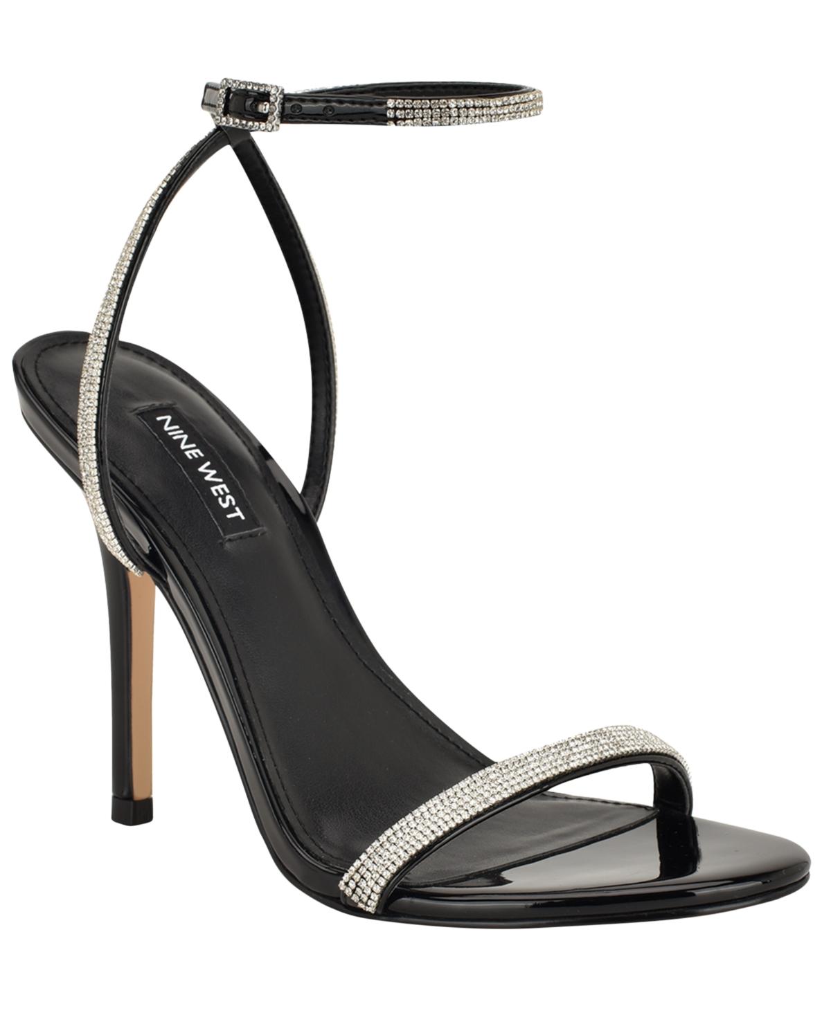 Nine West Stodia Embellished Strappy Stiletto Dress Sandals in Black | Lyst Nine West Stodia Embellished Strappy Stiletto Dress Sandals in Black | Lyst
