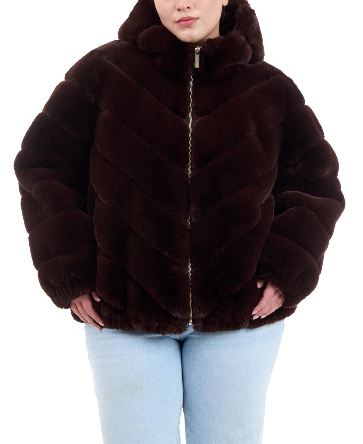 Michael Kors Michael Plus Size Hooded Faux fur Coat in Black Lyst