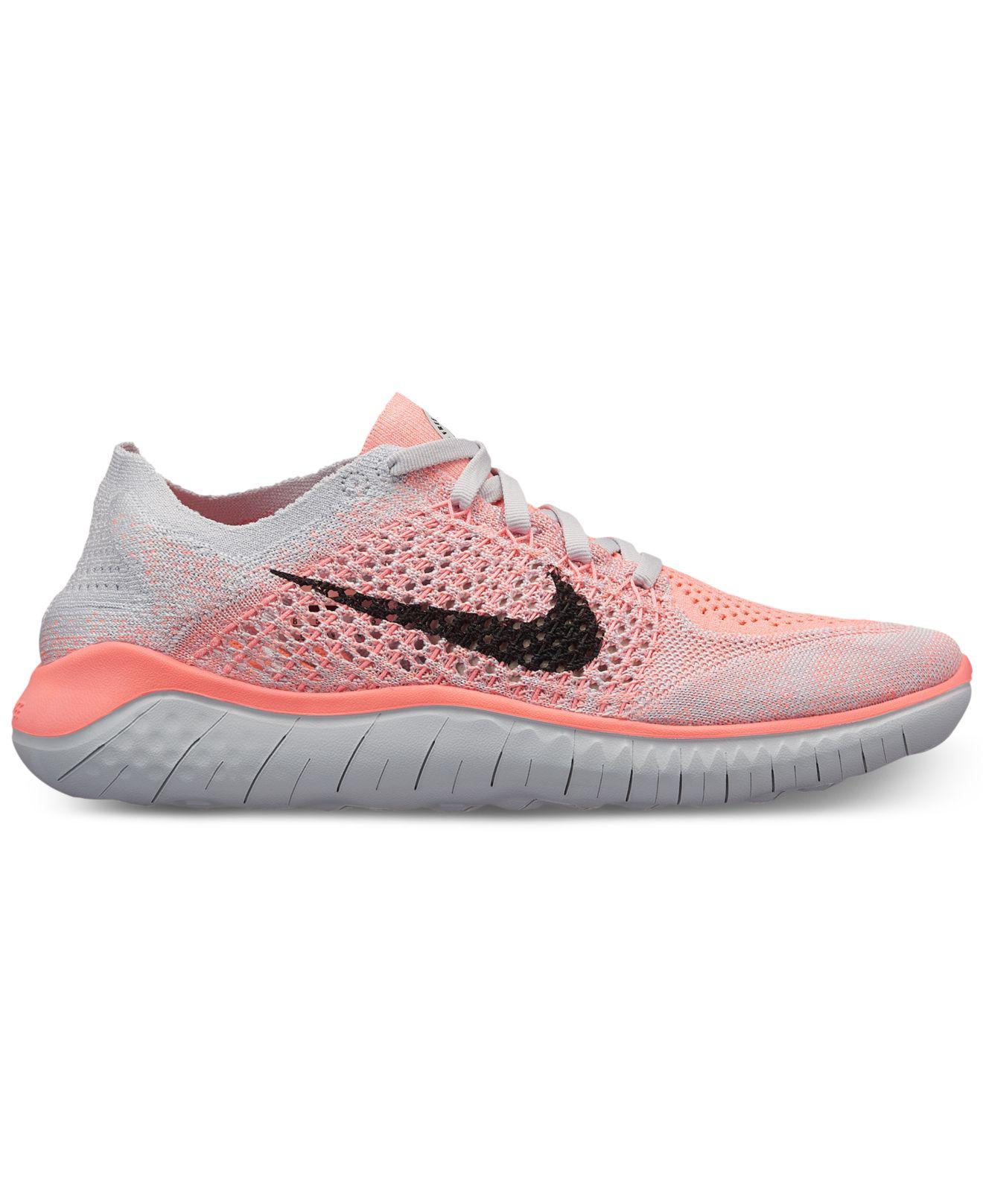 nike women's free rn flyknit 2018 running sneakers from finish line