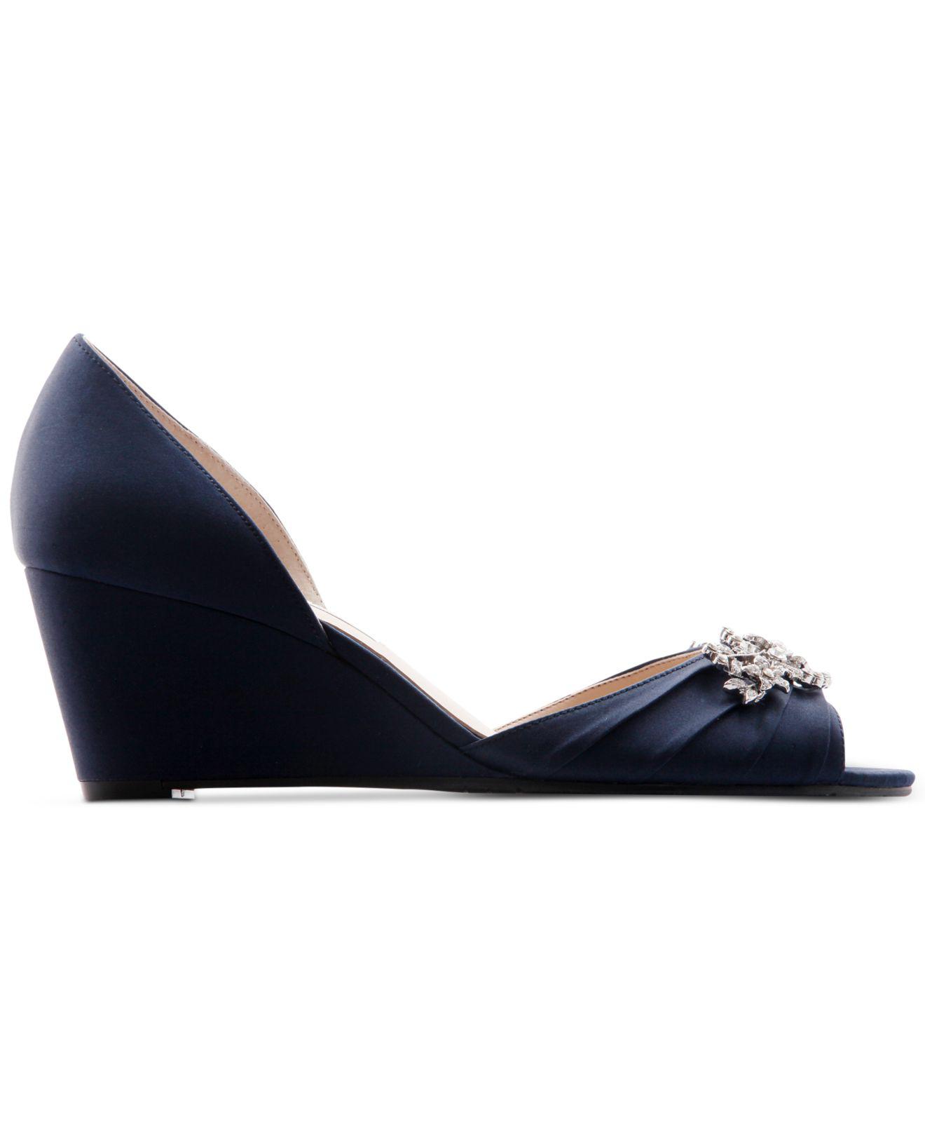 nina emiko embellished evening wedges
