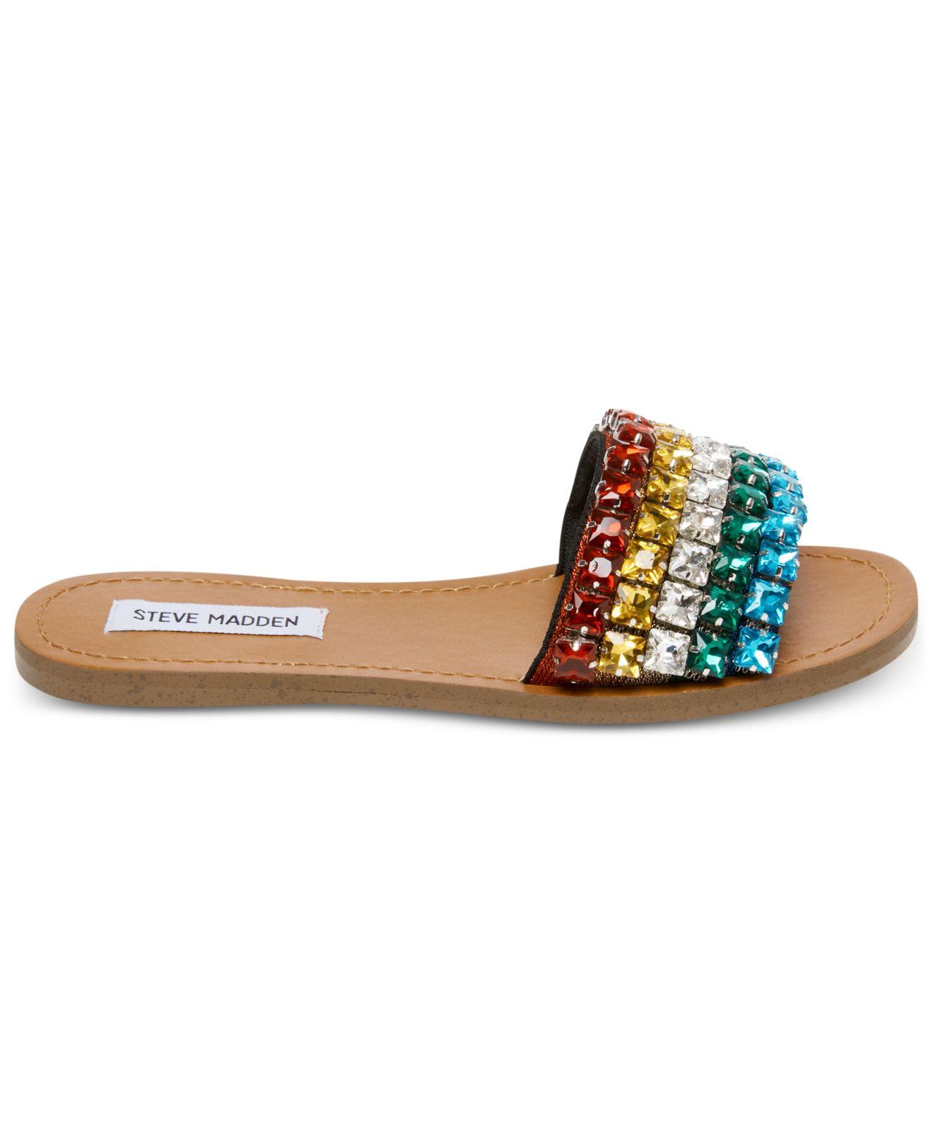 Serenade Rainbow Jeweled Slides 