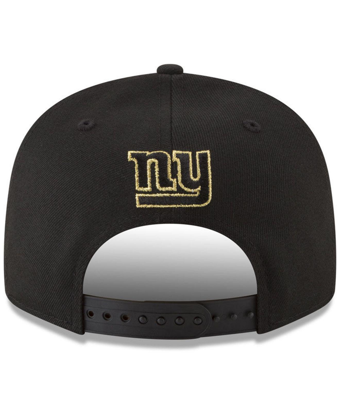 KTZ New York Giants Gold Stated 9fifty Snapback Cap in Black for Men | Lyst