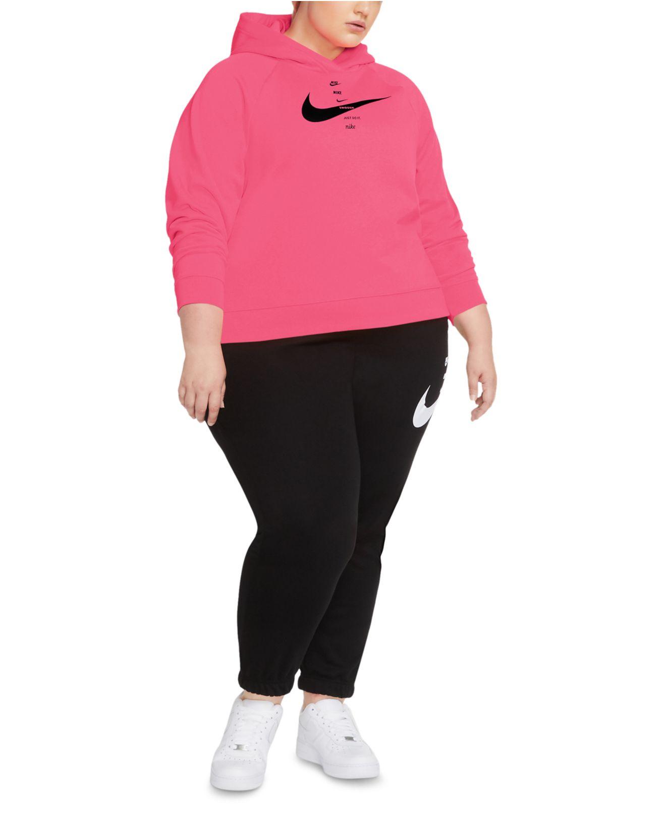 Pink nike hoodie outlet plus size