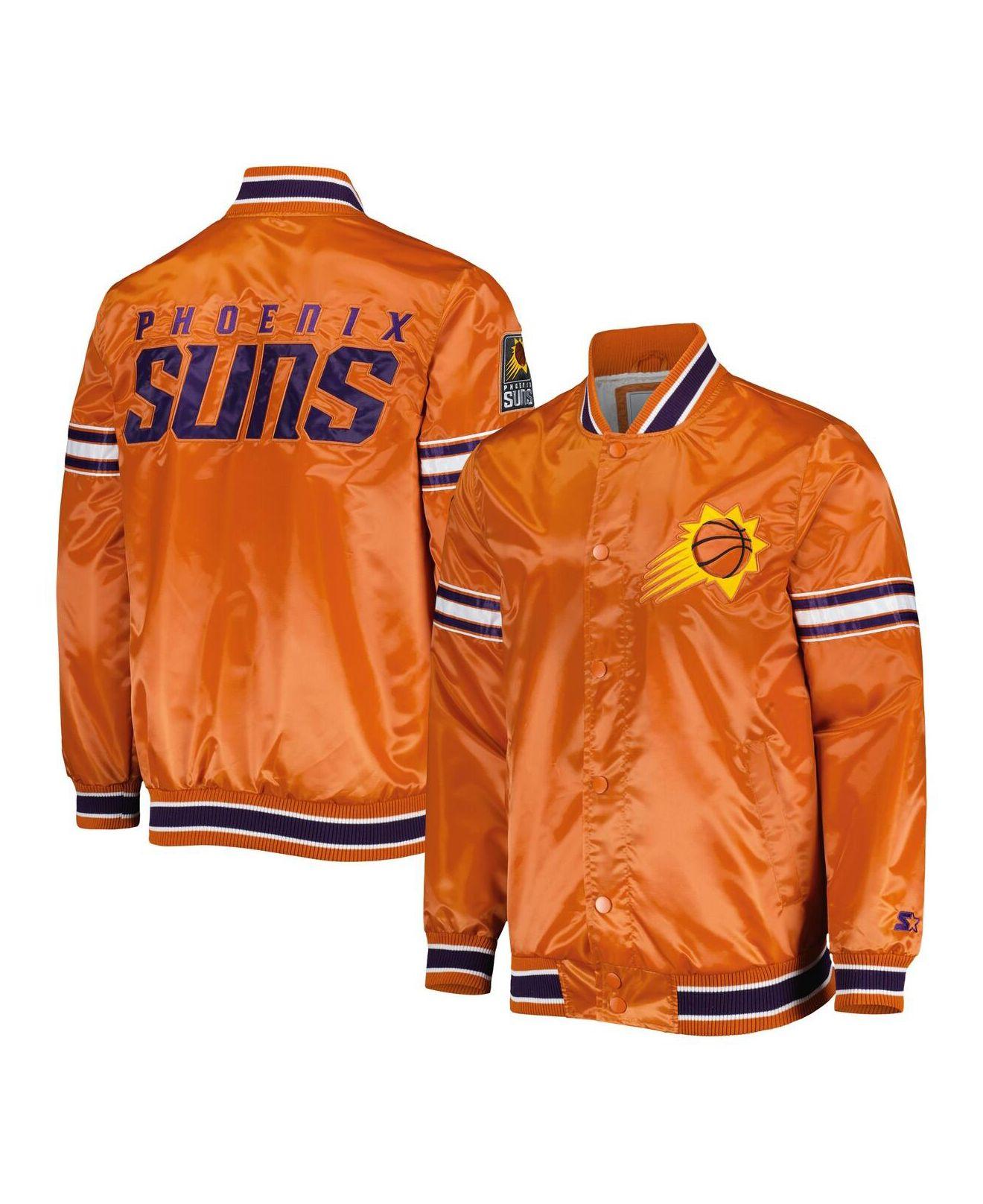 Starter Orange Phoenix Suns Slider Satin Fullsnap Varsity Jacket for Men Lyst