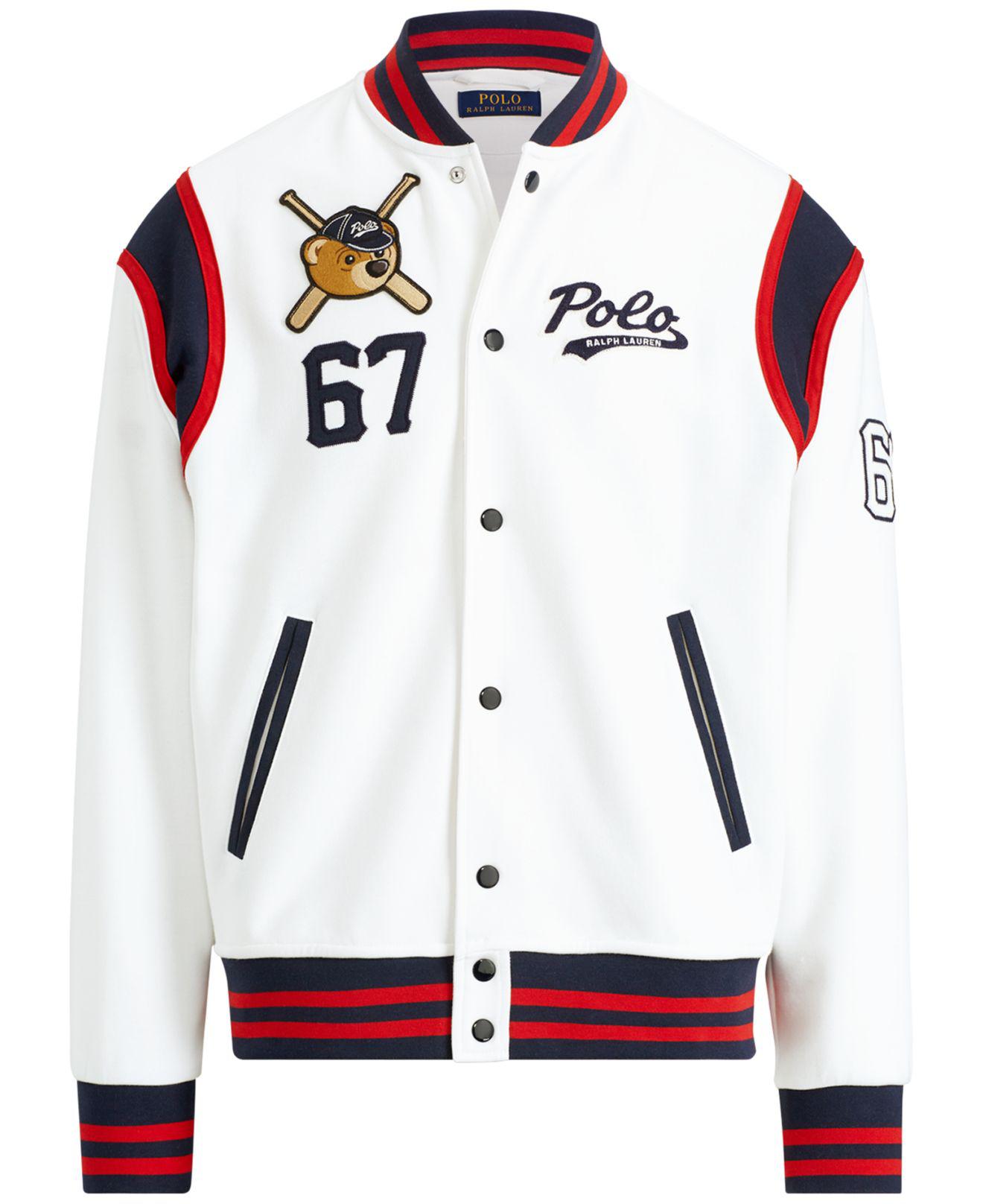 Polo Ralph Lauren Polo Bear Baseball Jacket, Created For Macy's in White  for Men | Lyst