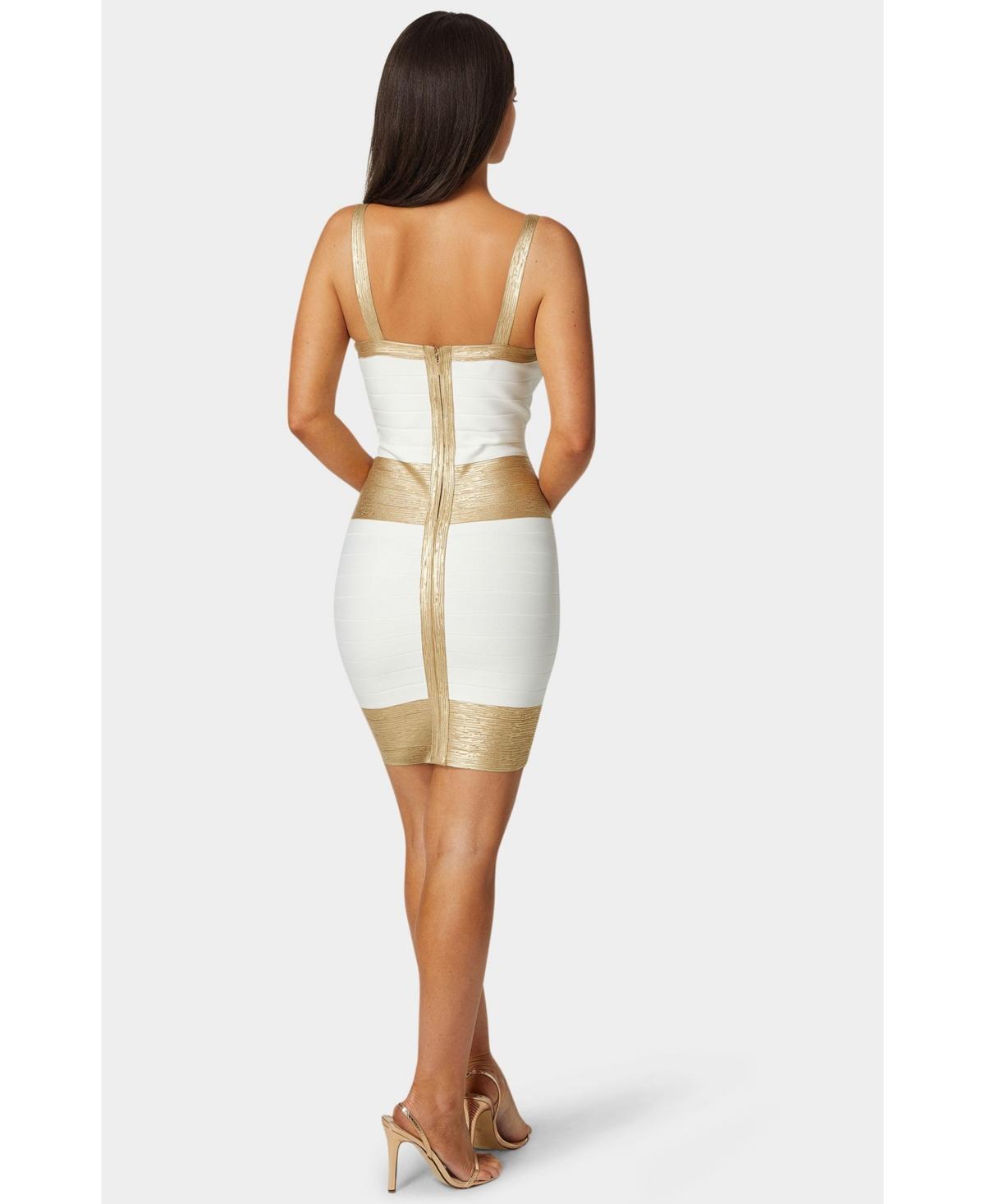 Bebe Color Block Bandage Dress in White | Lyst Bebe Color Block Bandage Dress in White | Lyst
