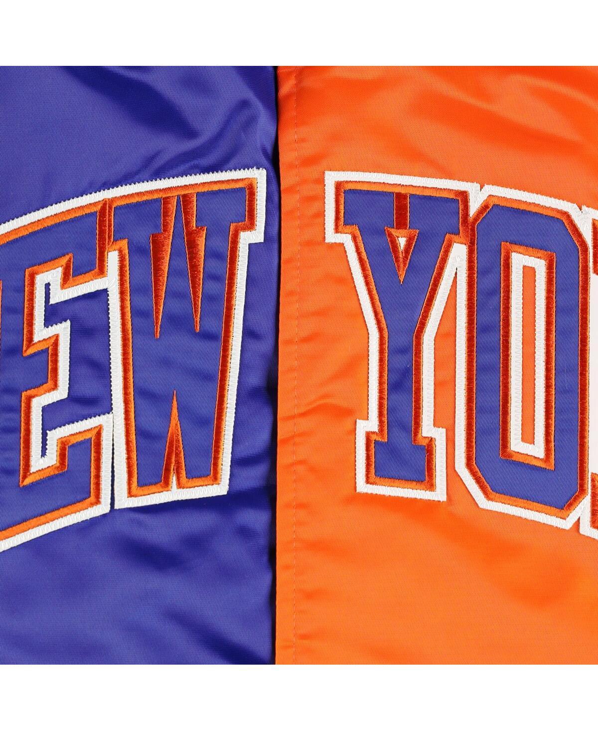 Women's Starter Blue/Orange New York Knicks Split Colorblock