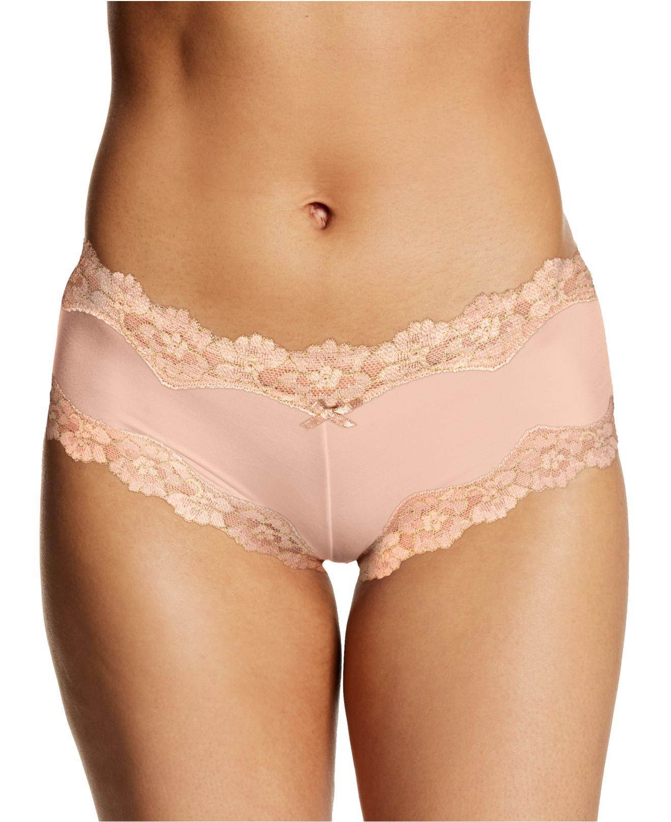 Maidenform Scalloped Lace Hipster Underwear 40823 in Brown