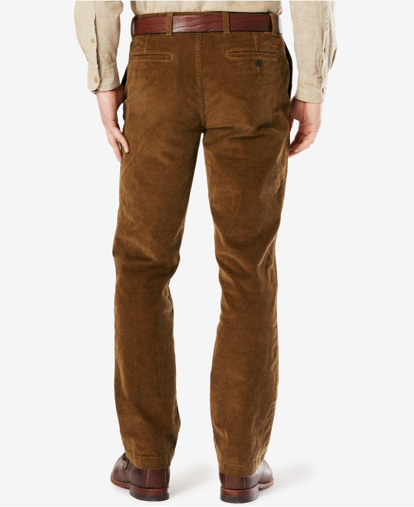 Dockers Men's Straight-fit Pacific Wash Corduroy Pants in Caramel ...