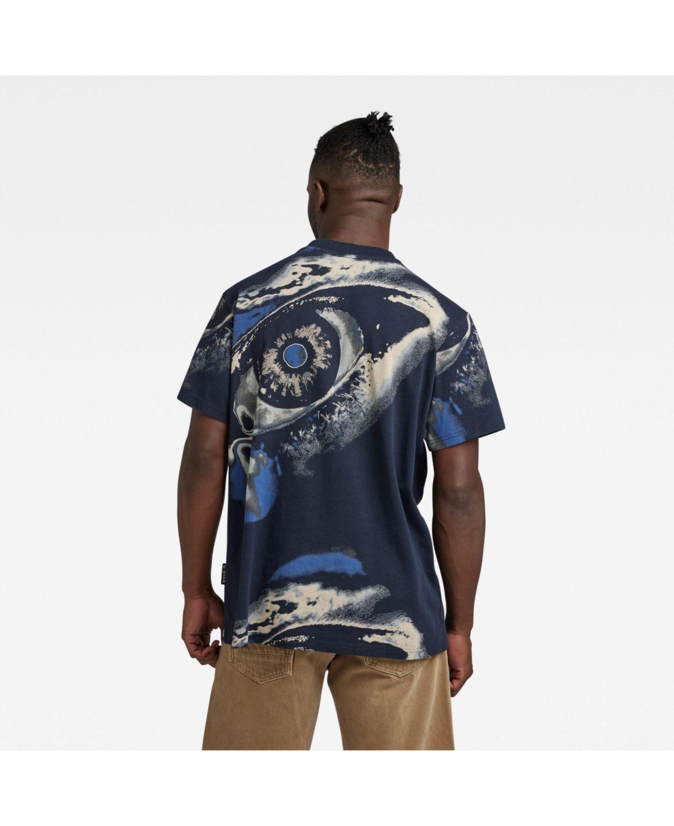 G-Star RAW Saturated Eye Loose T-shirt in Blue for Men | Lyst