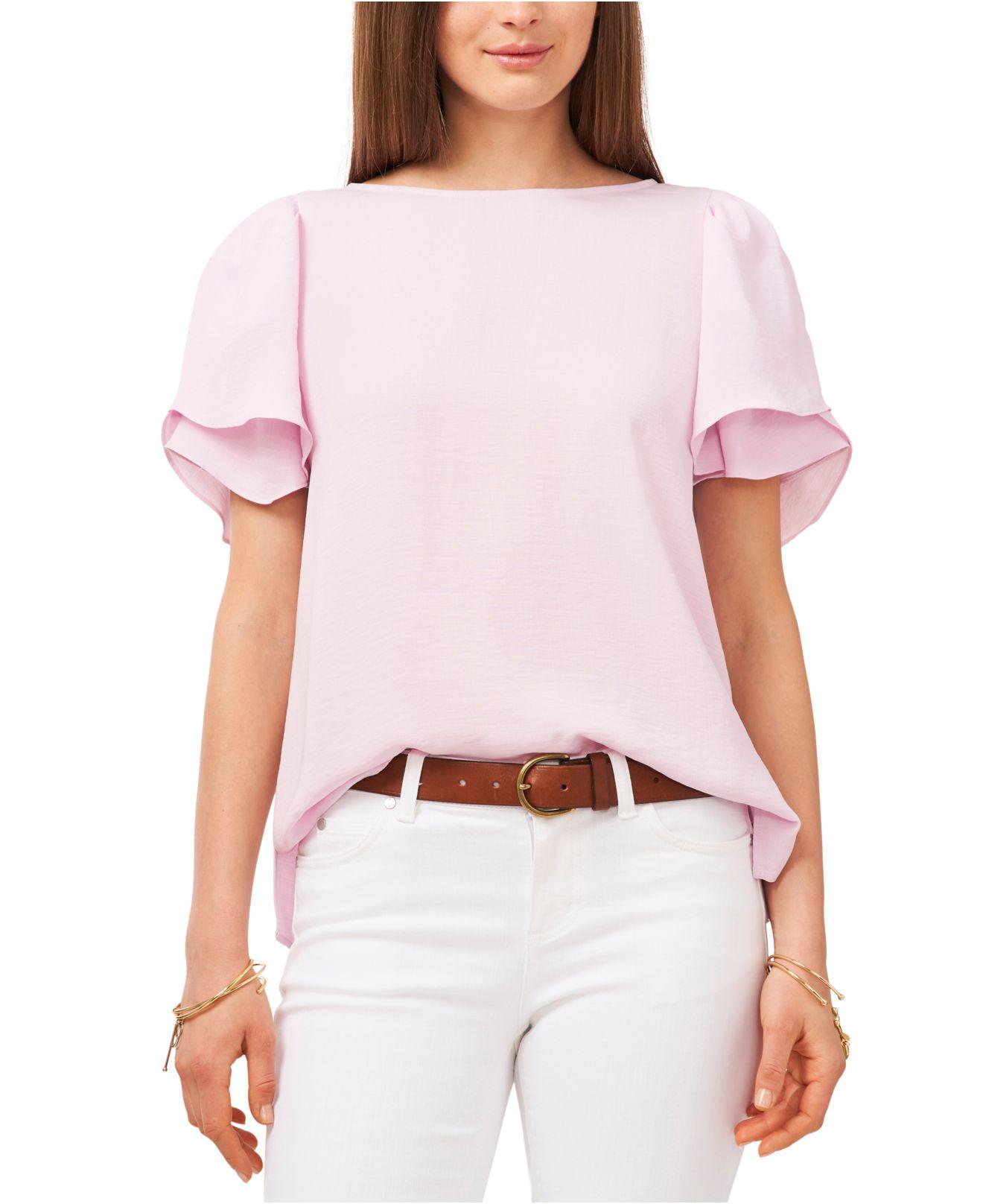 Vince Camuto Tulip sleeve Top in Pink Lyst