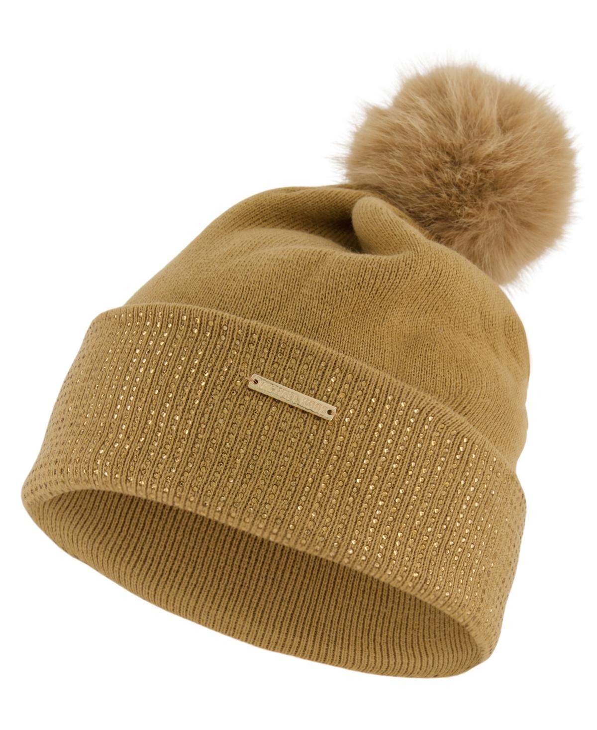 #1373 Michael Kors Womens Fine Crystal Cuff Hat Michael Kors Michael Fine Crystal Cuff Hat in Natural | Lyst main image 4