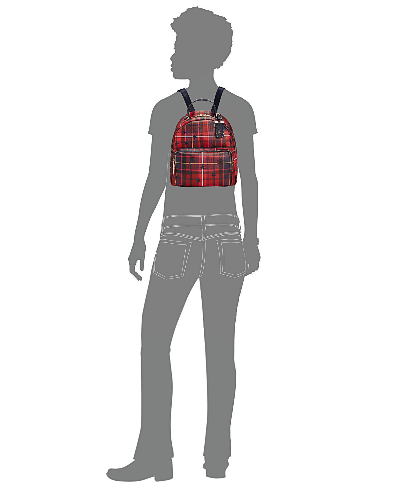 tommy hilfiger plaid backpack